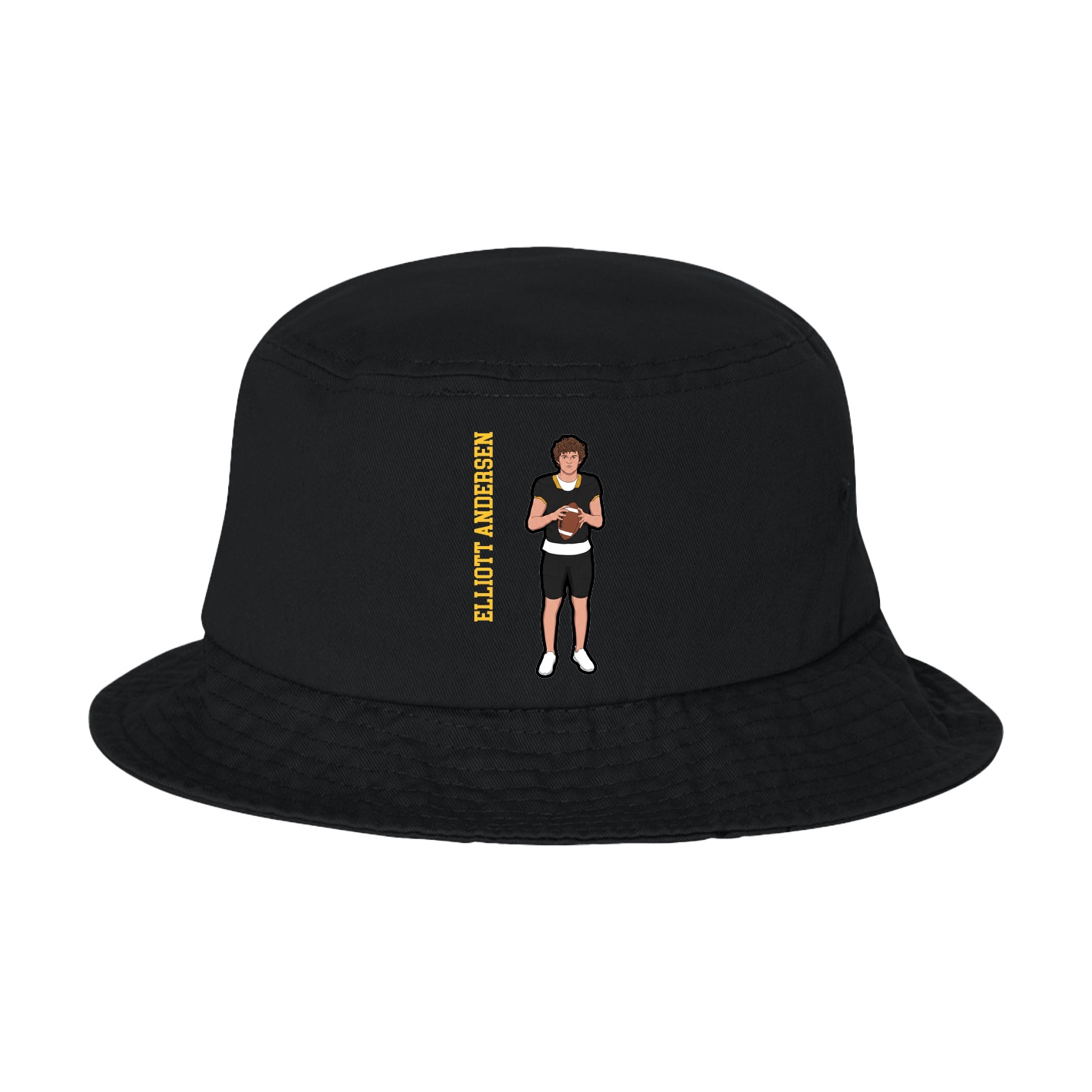 Bucket Cap — Name Vertical in Black