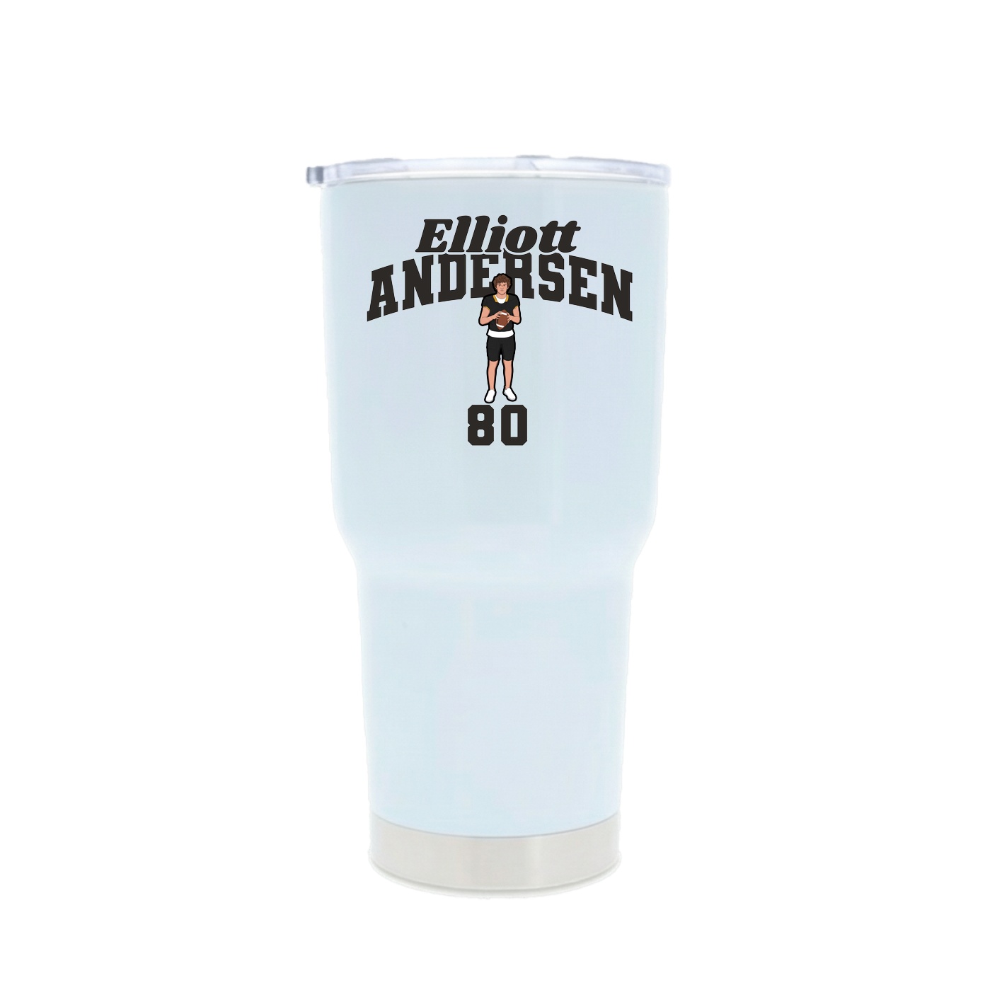 30oz Stainless Steel Tumbler — Signature Arch in White