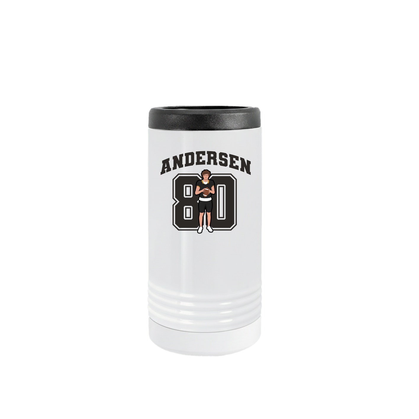 Slim Beverage Holder — Number in White