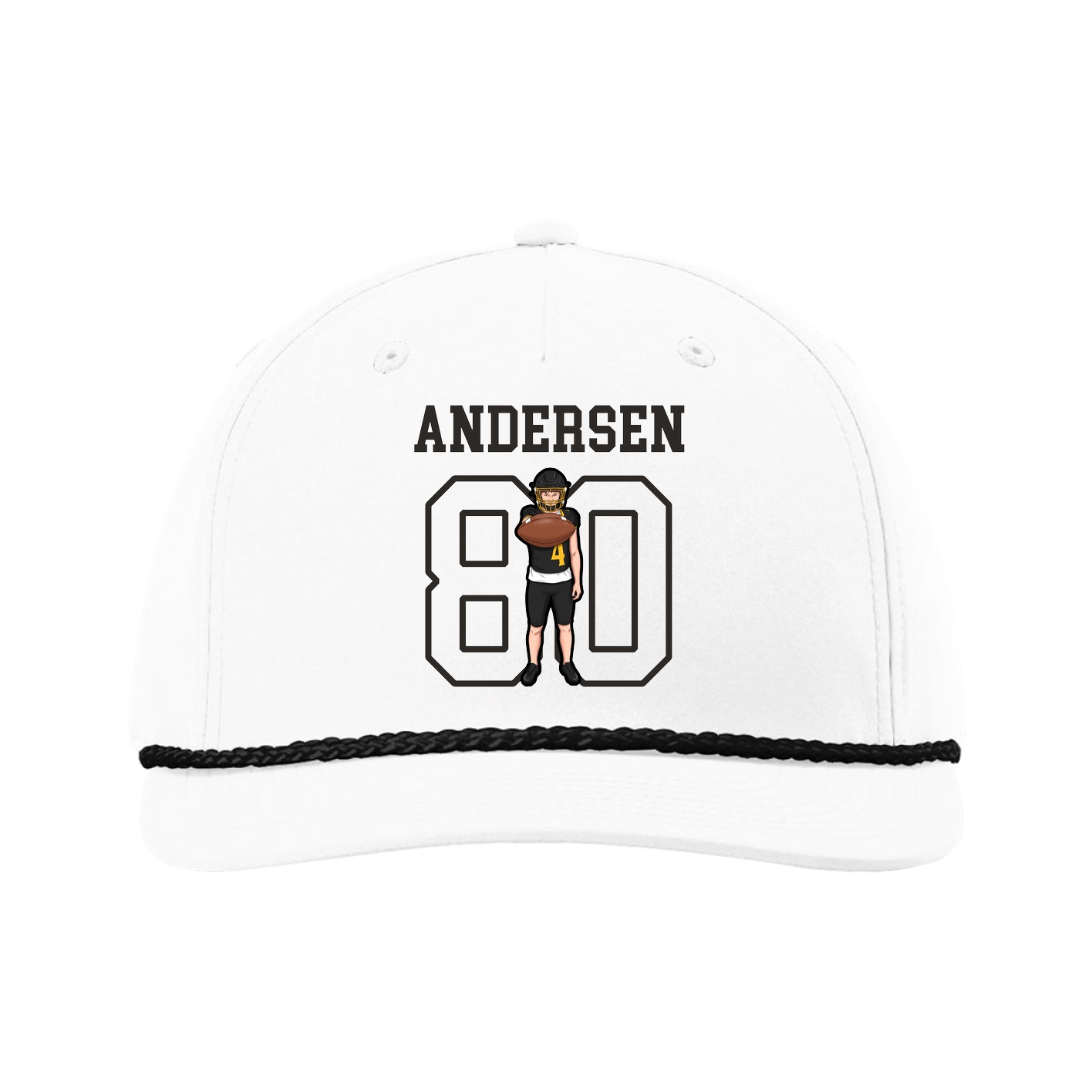 Five-Panel Classic Rope Cap — Shirsey in White