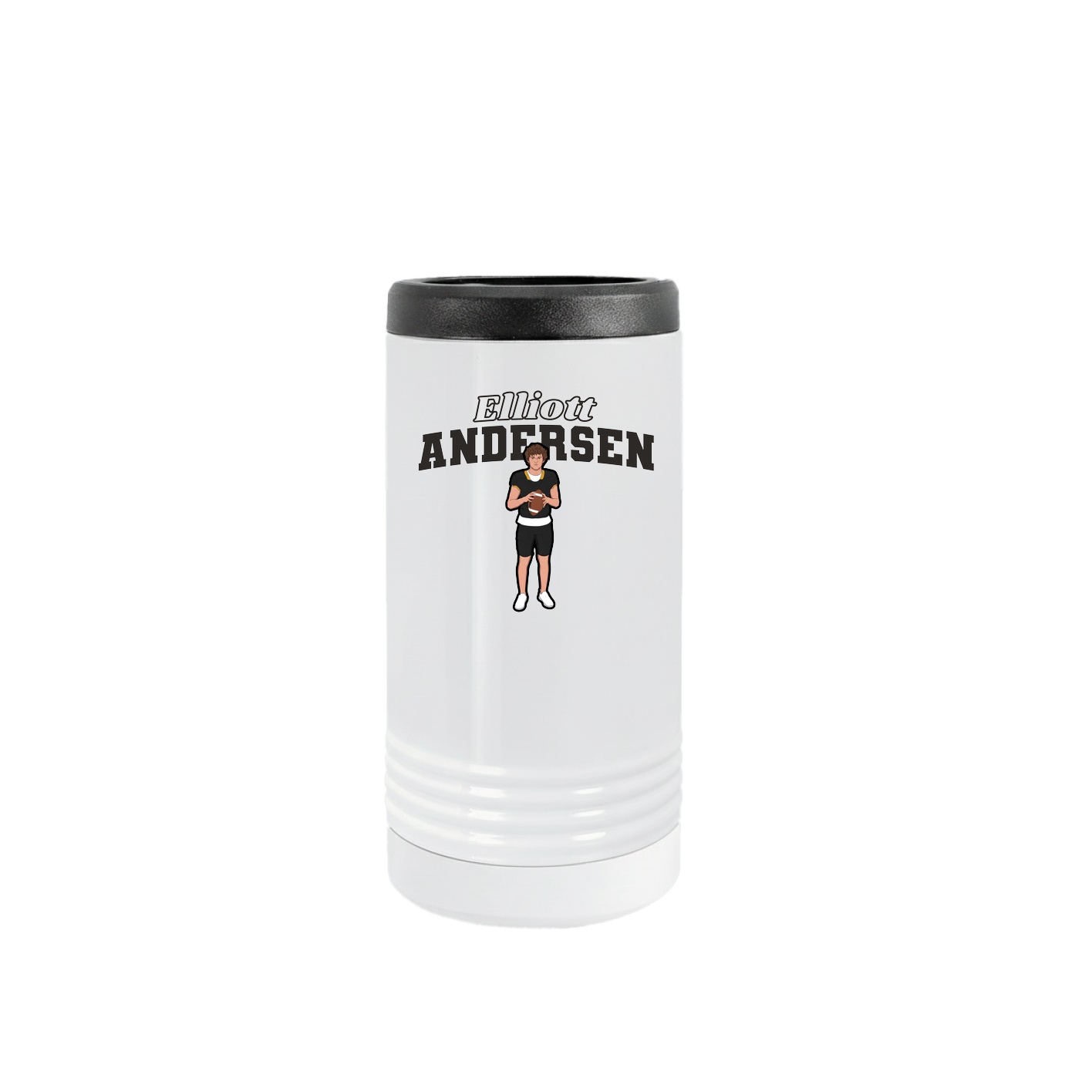 Slim Beverage Holder — Name Arch in White