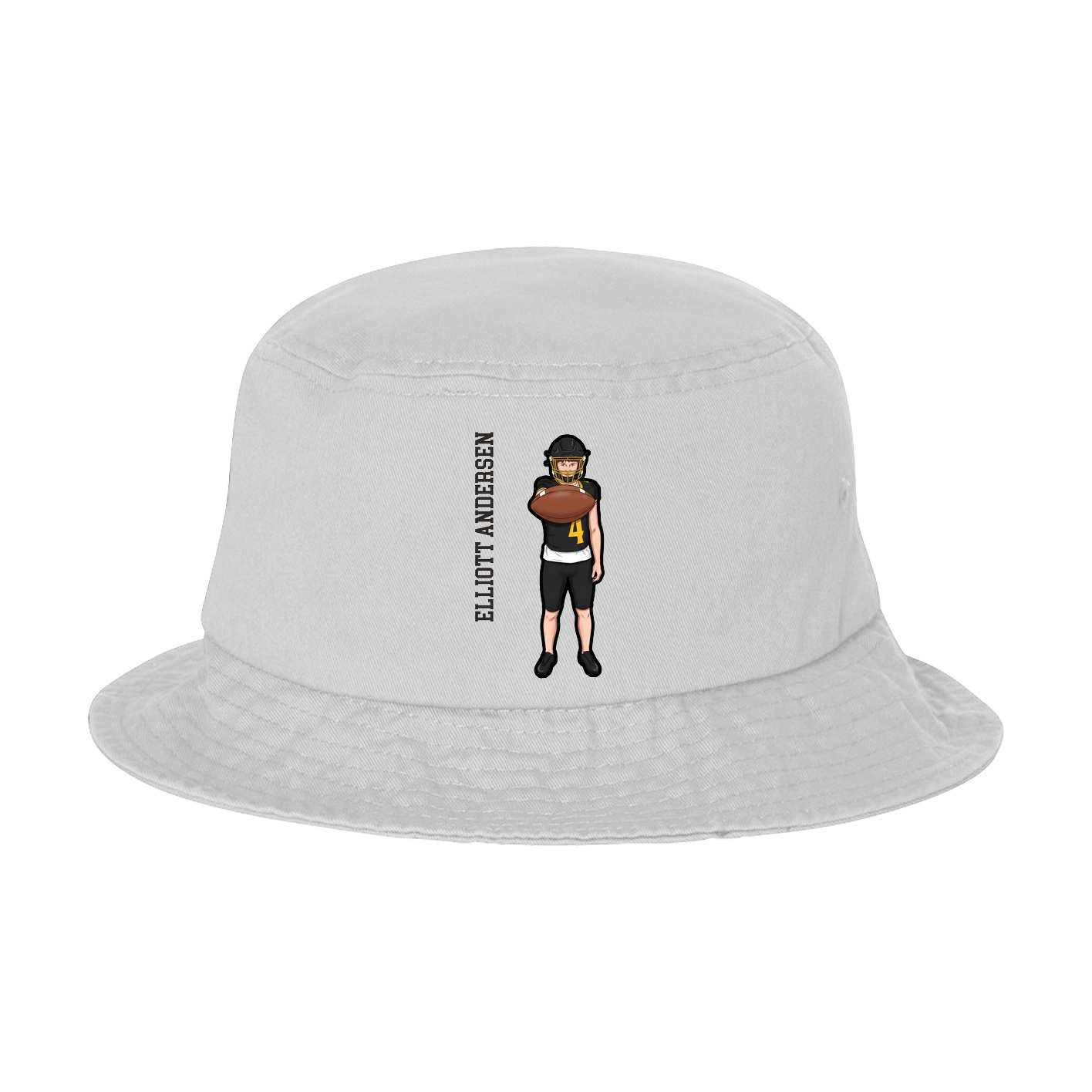 Bucket Cap — Name Vertical in White