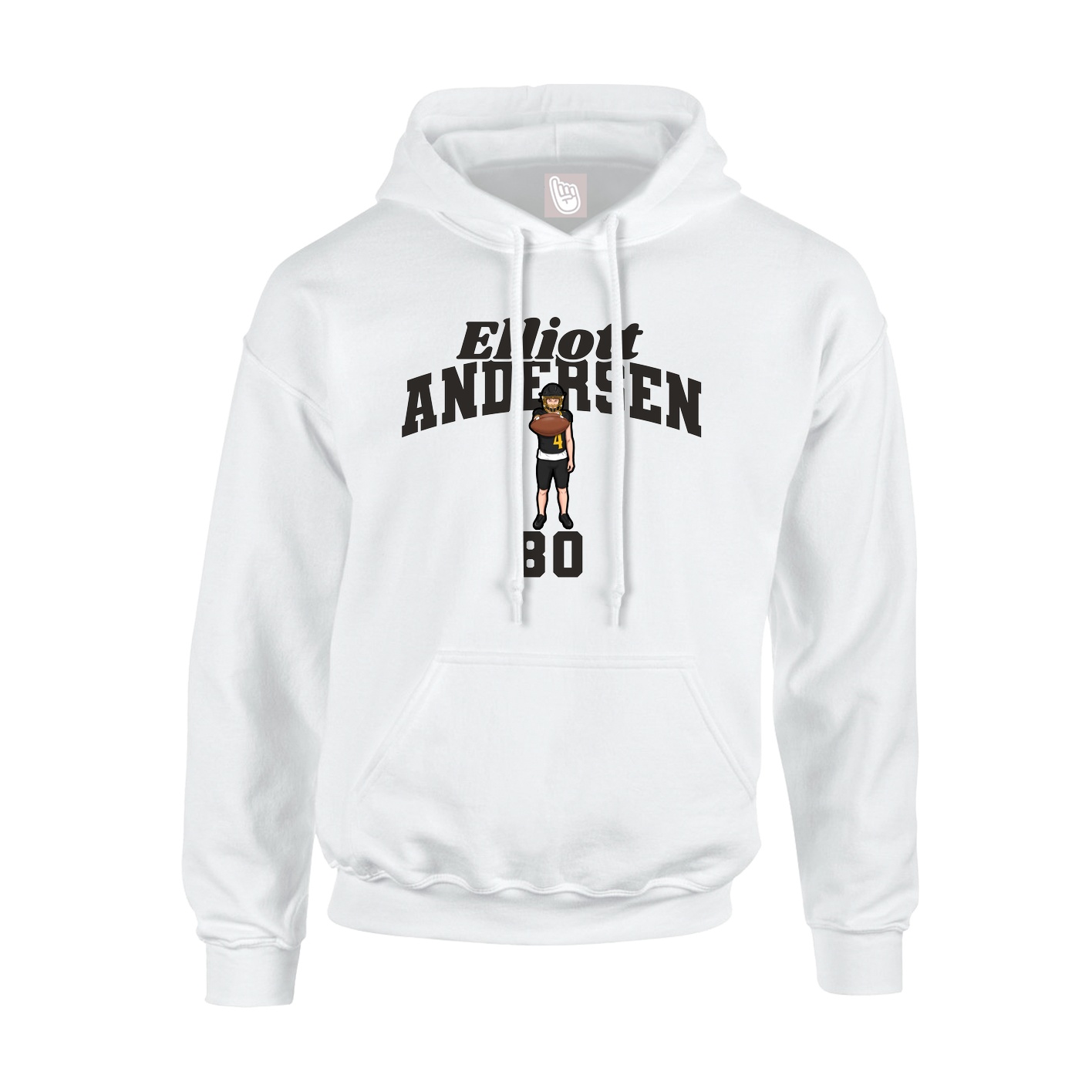 Hoodie — Signature Arch in White