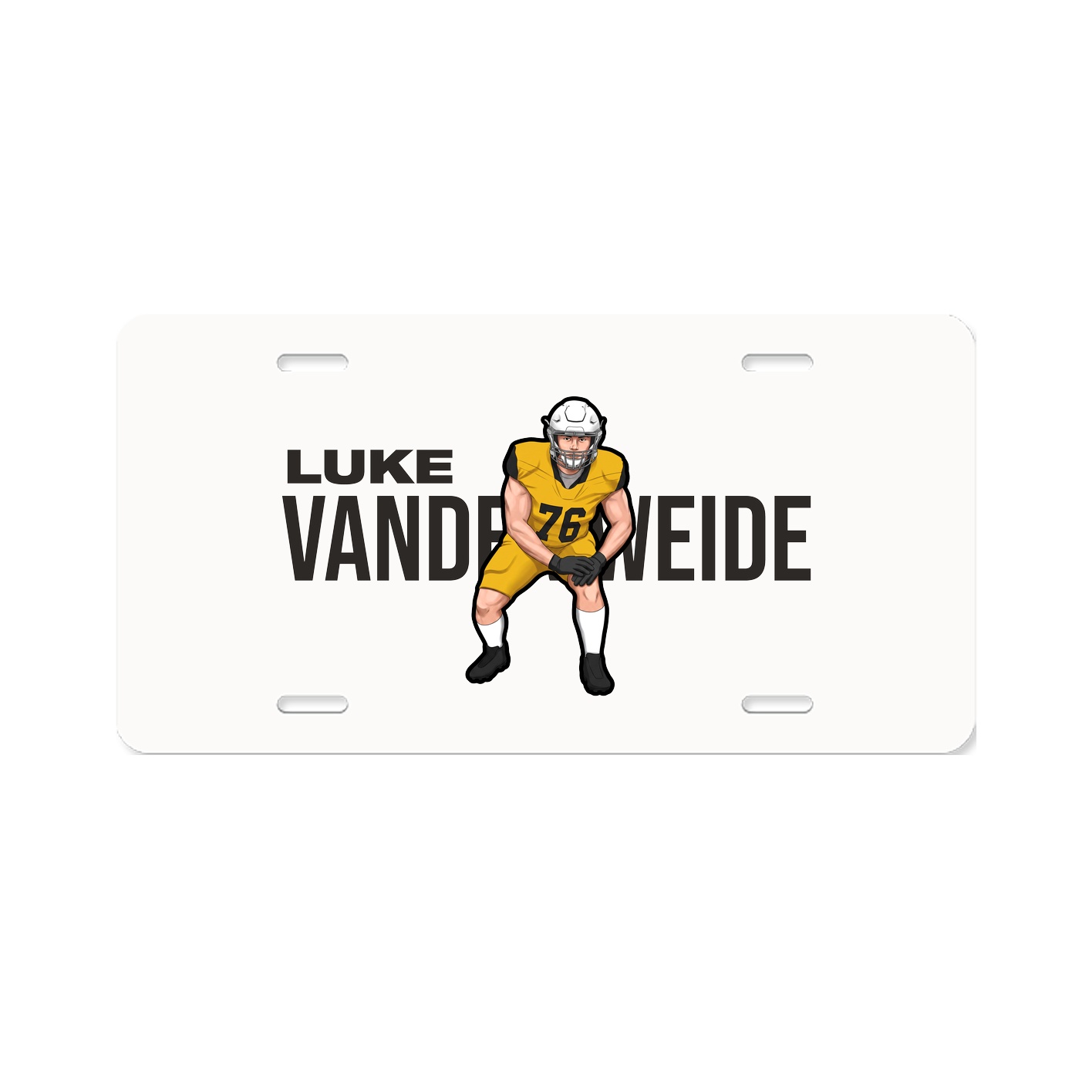 License Plate — Player Name in Classic