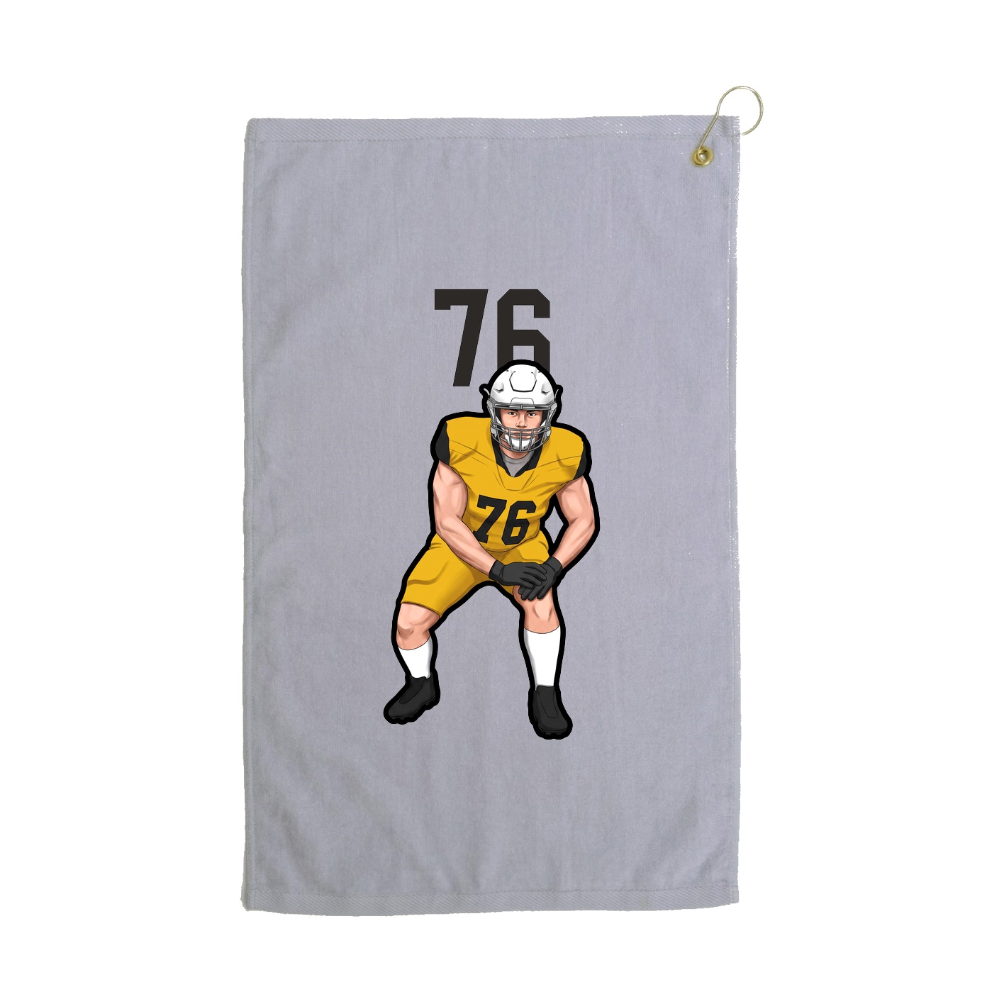 Golf Towel — Number Top in Grey
