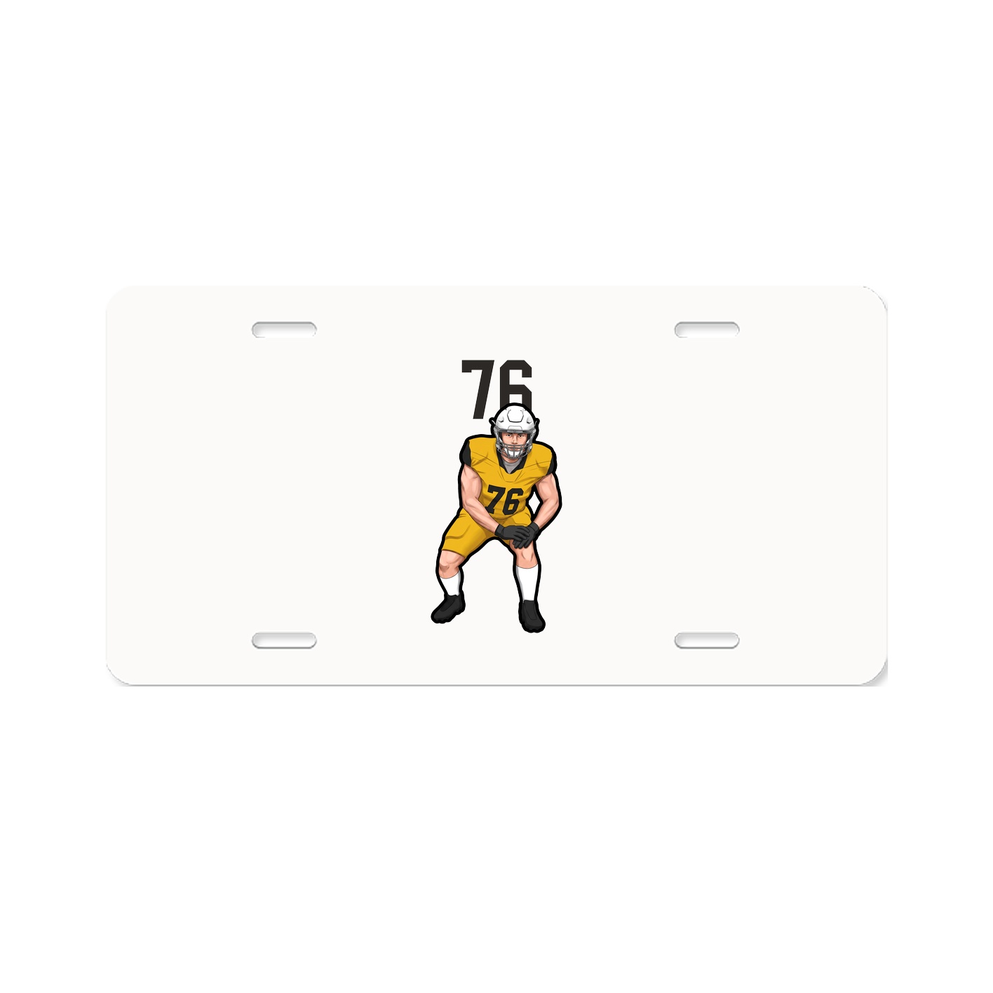License Plate — Number Top in Classic