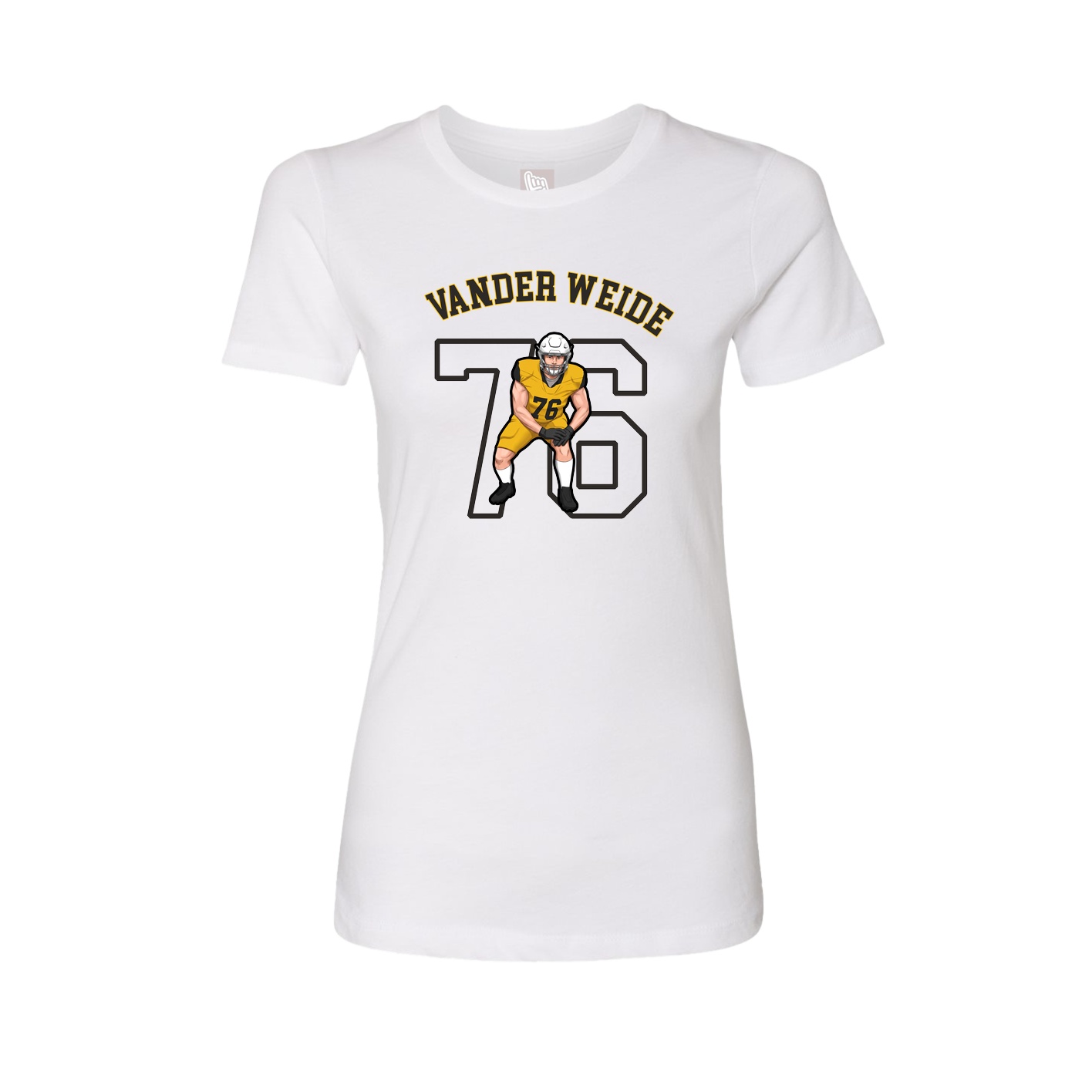 Fitted Women's Tee — Shirsey Arch in White