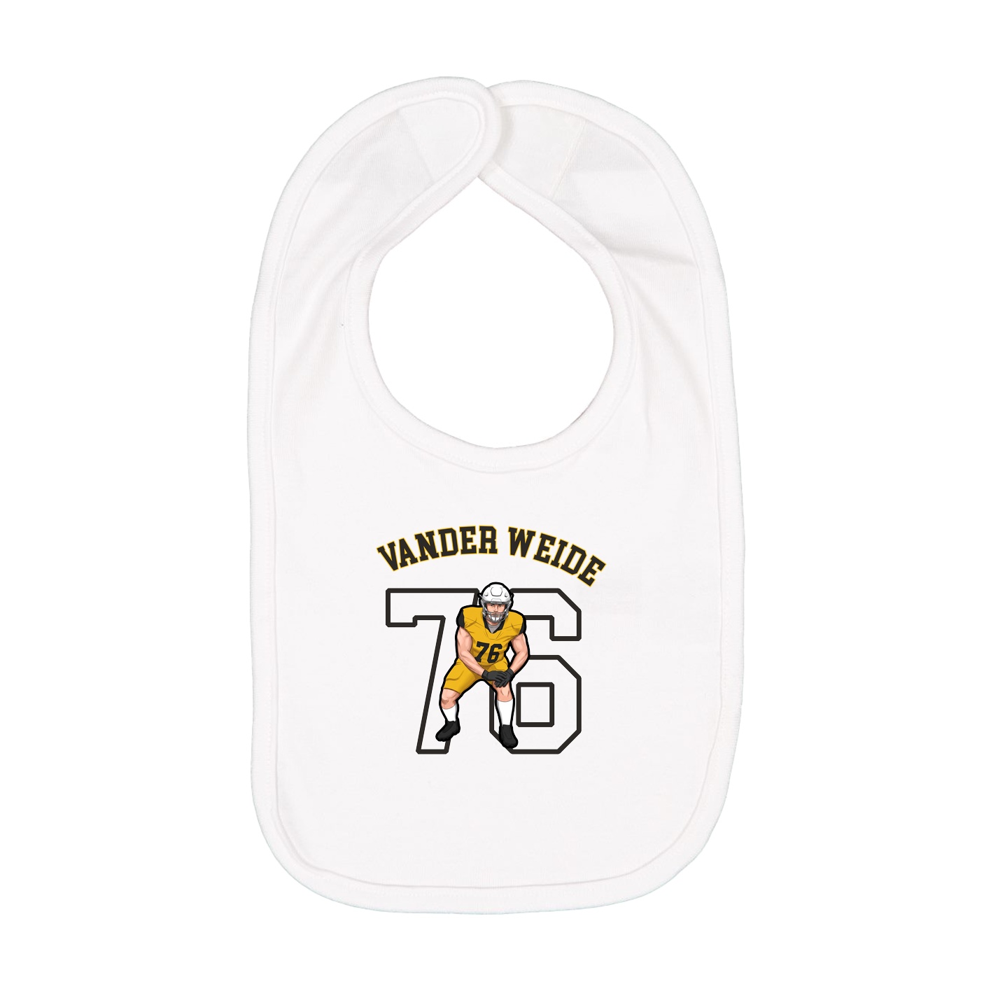 Infant Bib — Shirsey Arch in White