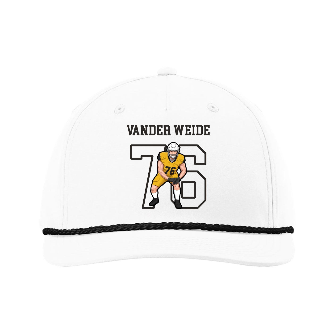 Five-Panel Classic Rope Cap — Shirsey in White