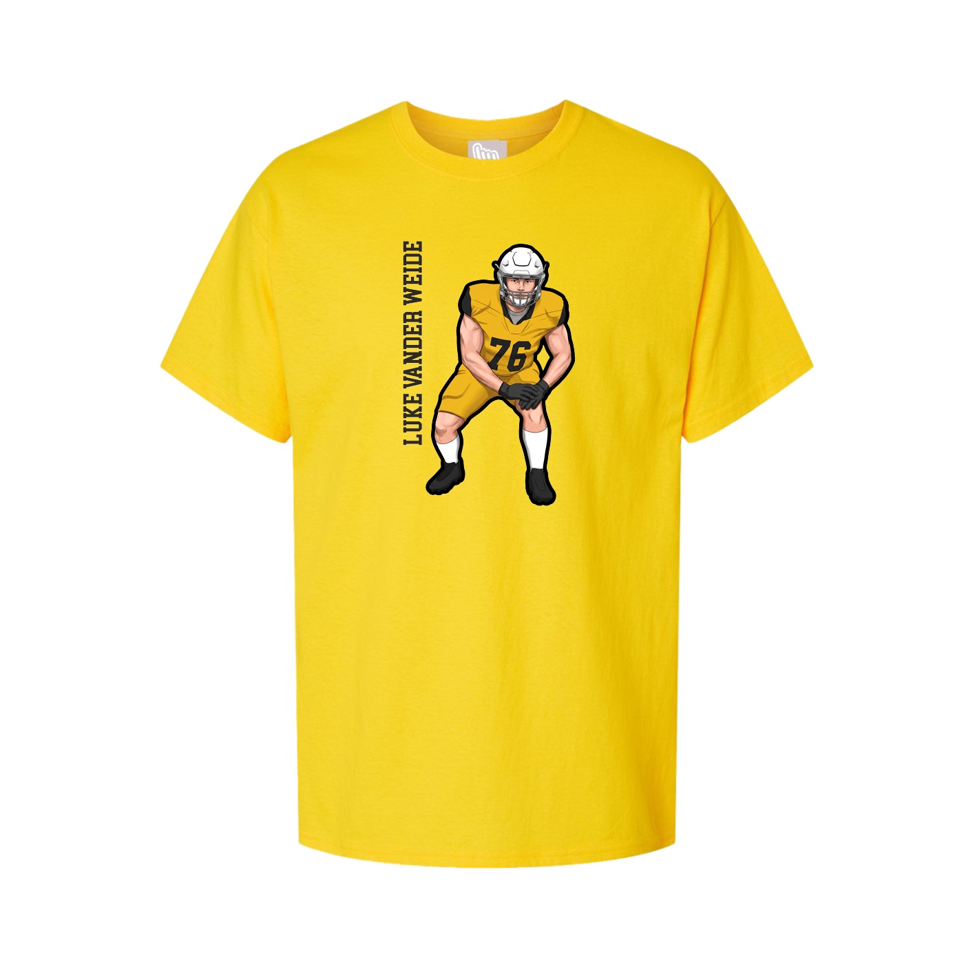 Tee — Name Vertical in Gold