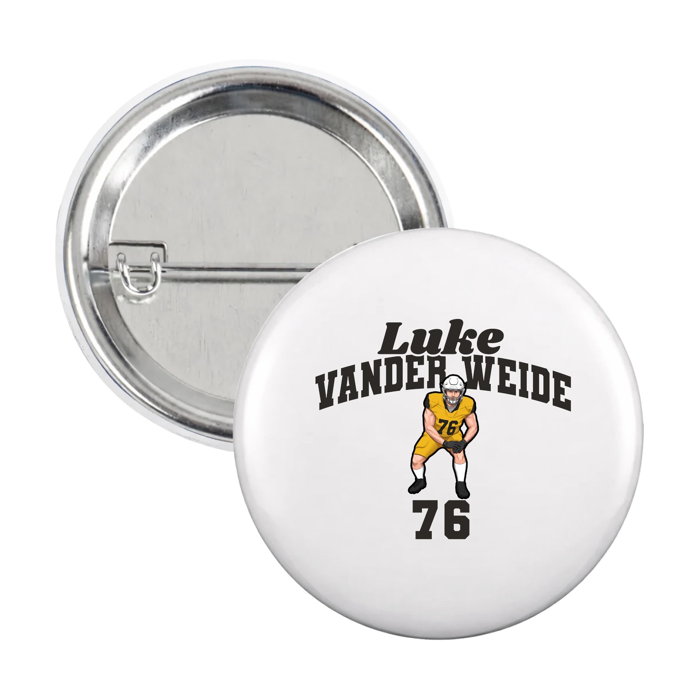 Game Day Button — Signature Arch in White