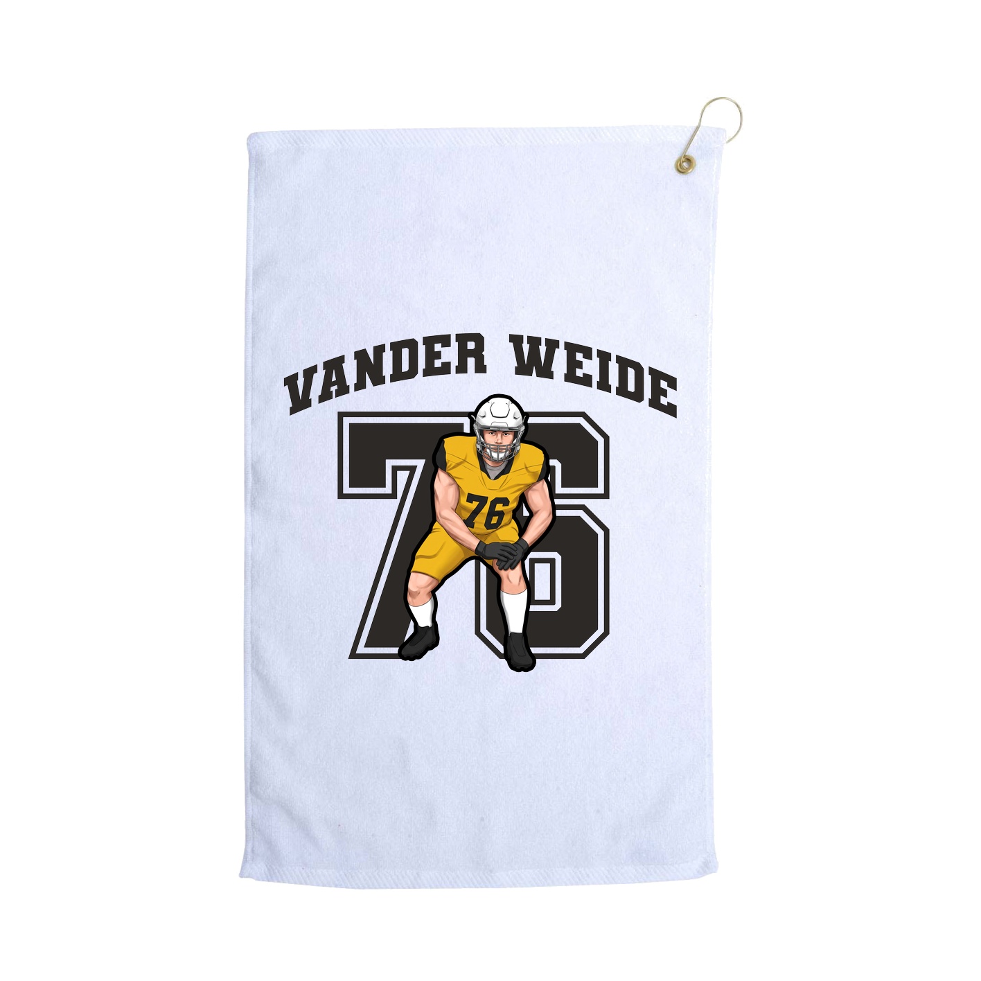 Golf Towel — Number in White