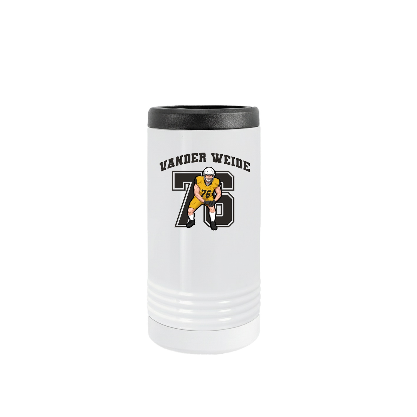 Slim Beverage Holder — Number in White