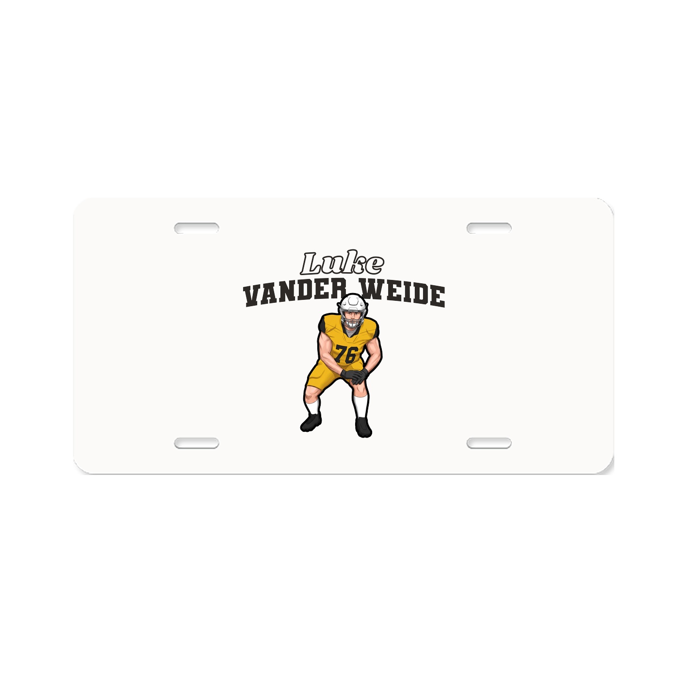 License Plate — Name Arch in Classic