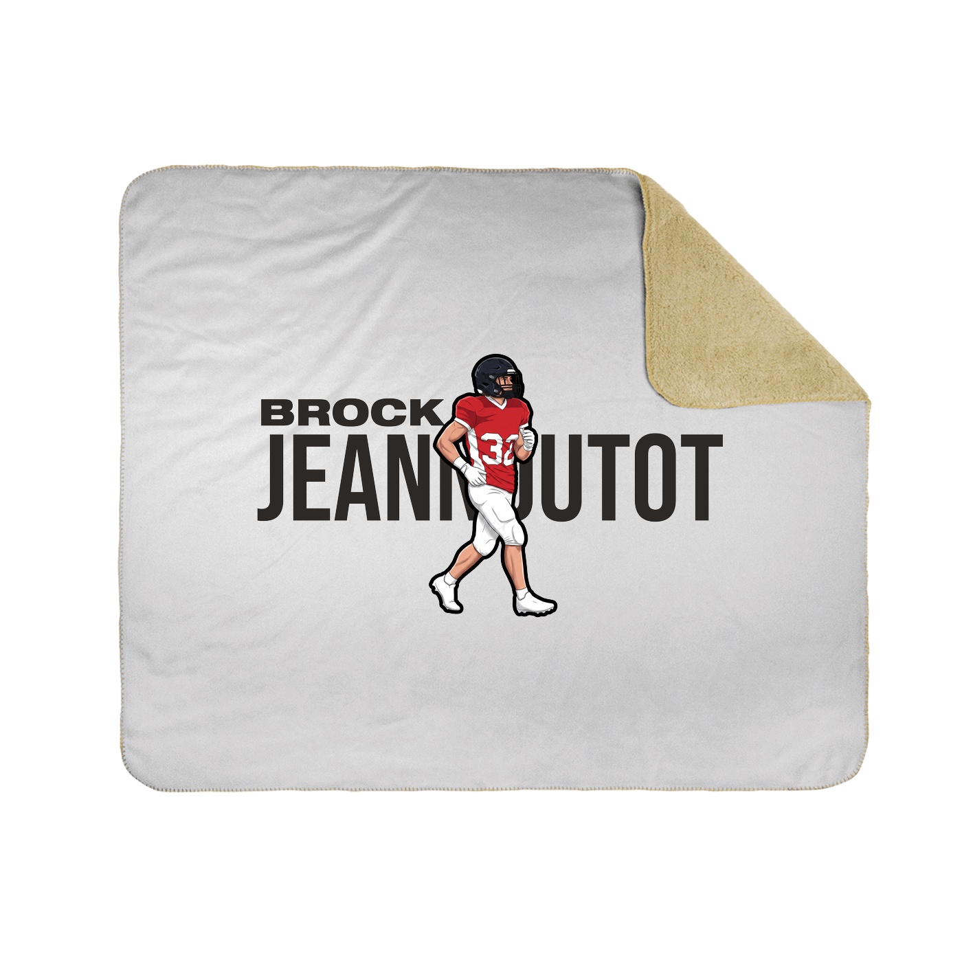 Throw Blanket — Player Name in White
