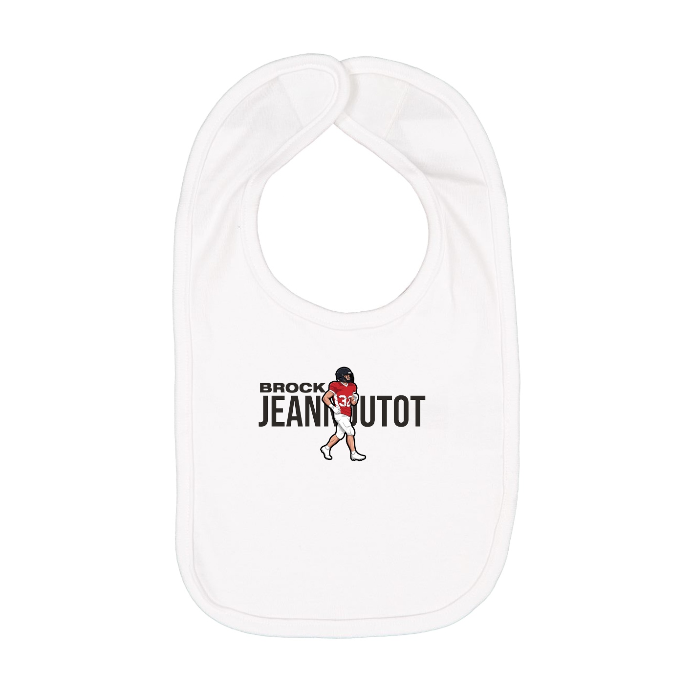 Infant Bib — Player Name in White