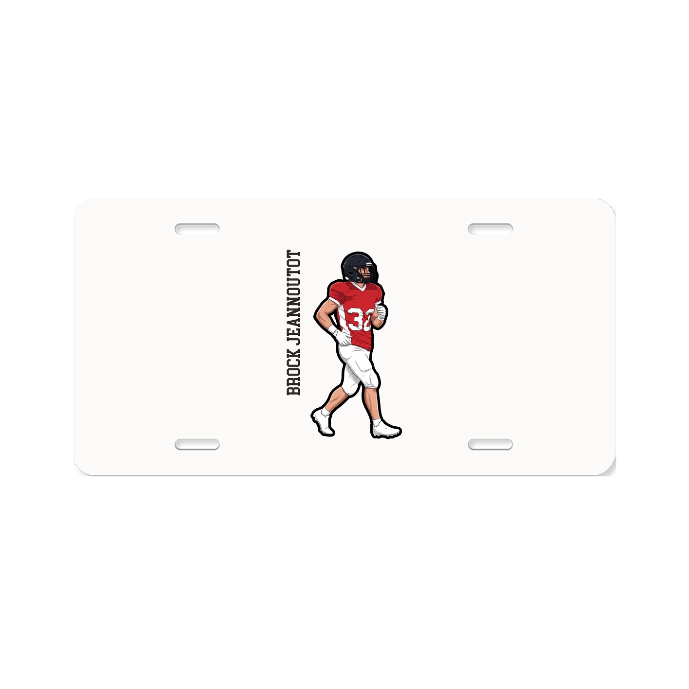 License Plate — Name Vertical in Classic