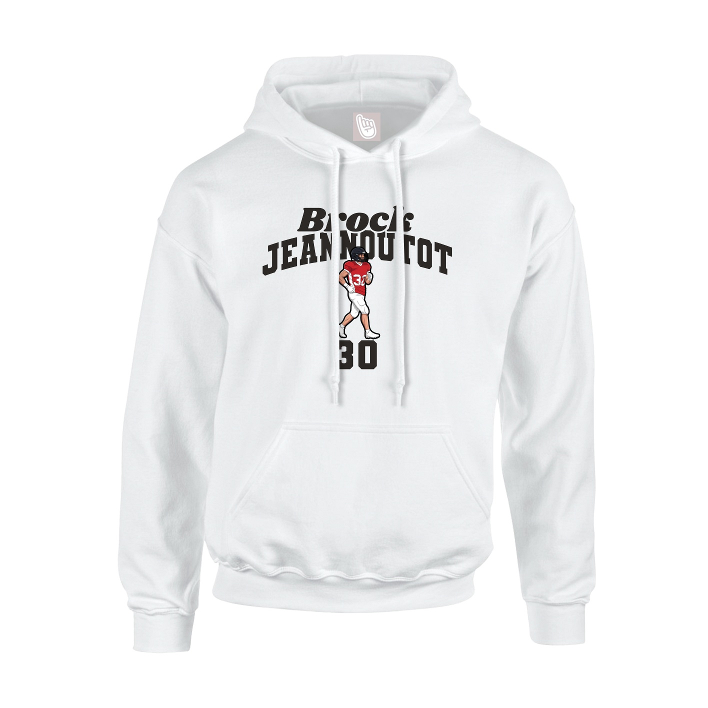 Youth Hoodie — Signature Arch in White