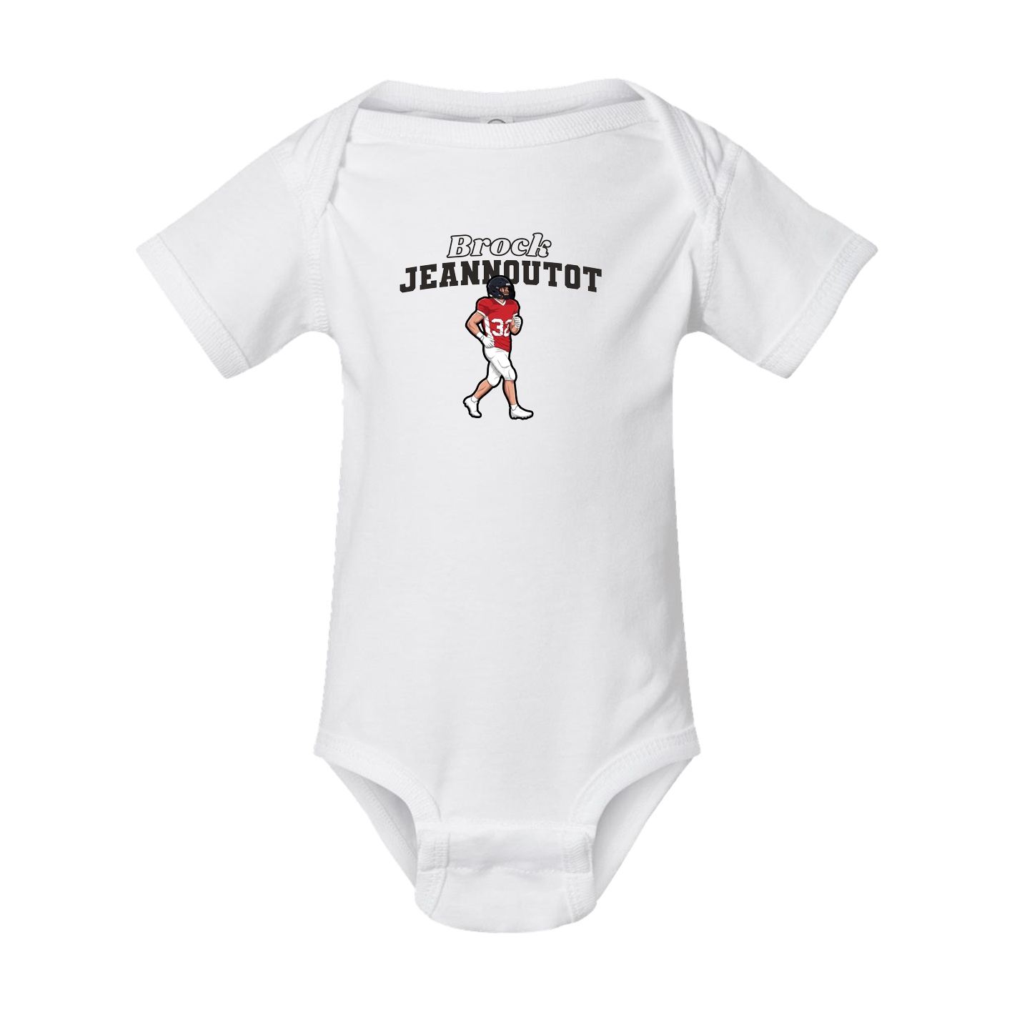 Baby Onesie — Name Arch in White