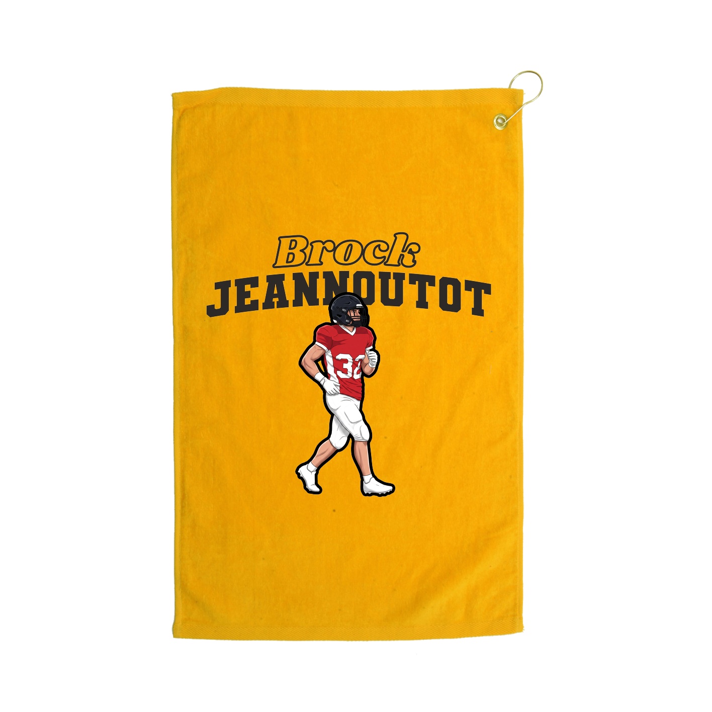 Golf Towel — Name Arch in Gold