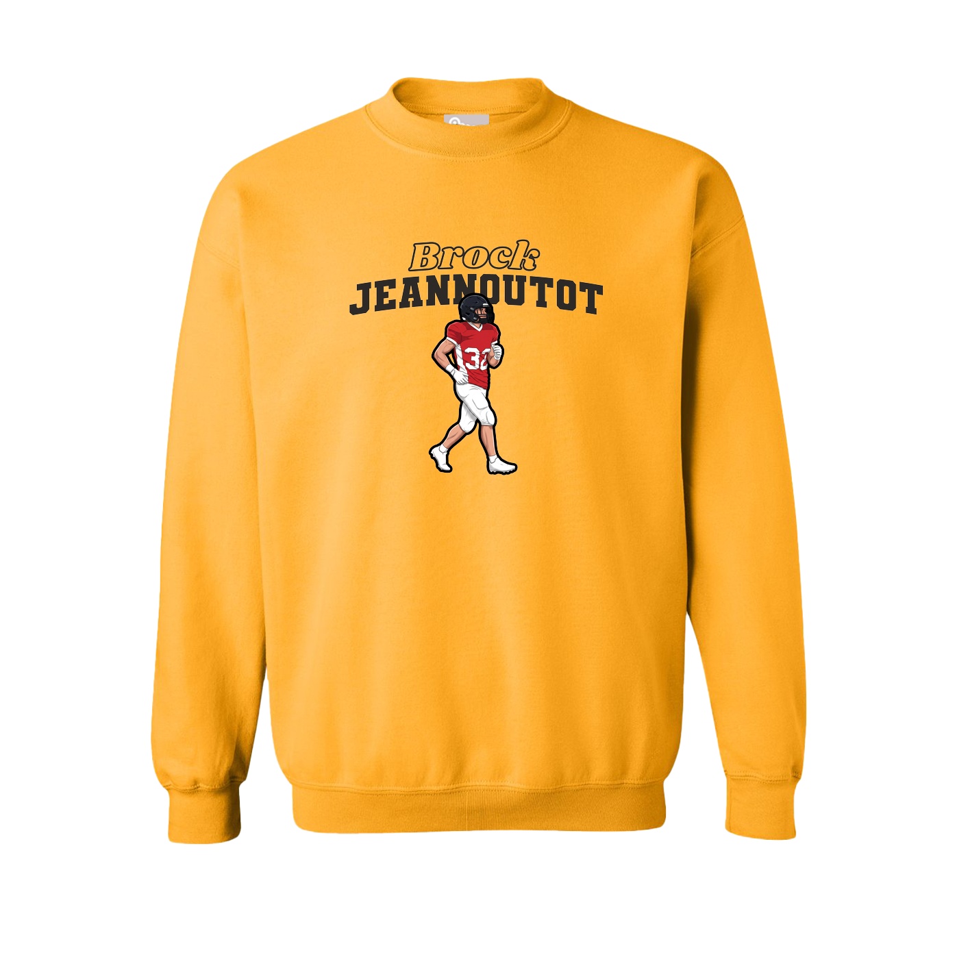 Fleece Crew — Name Arch in Gold