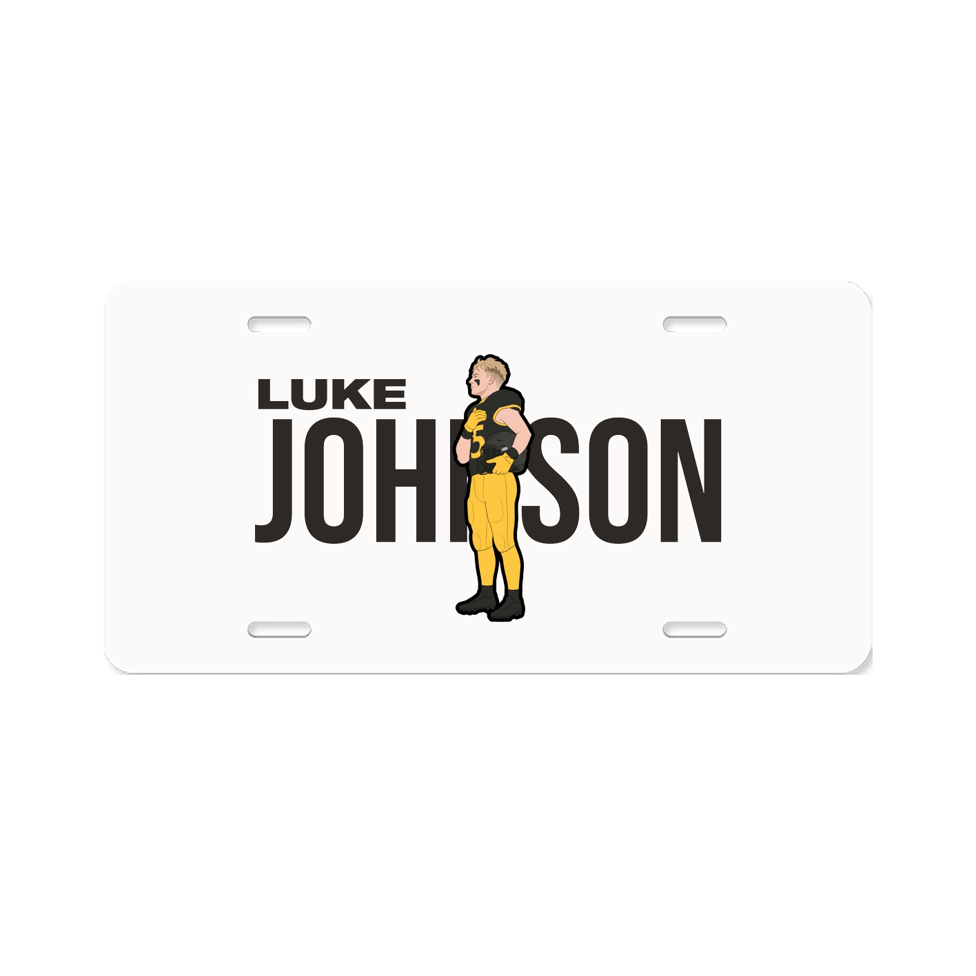 License Plate — Player Name in Classic