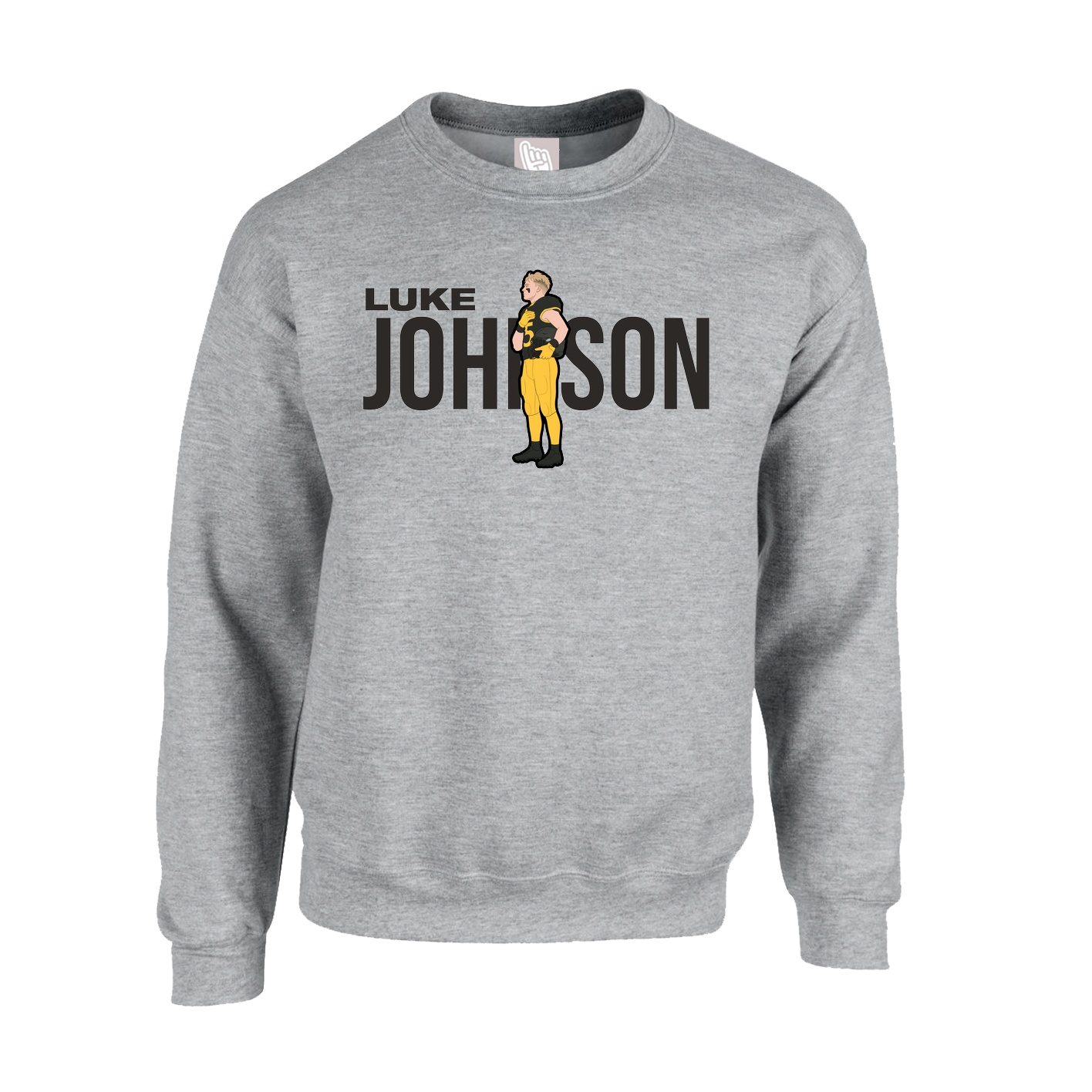 Fleece Crew — Player Name in Grey