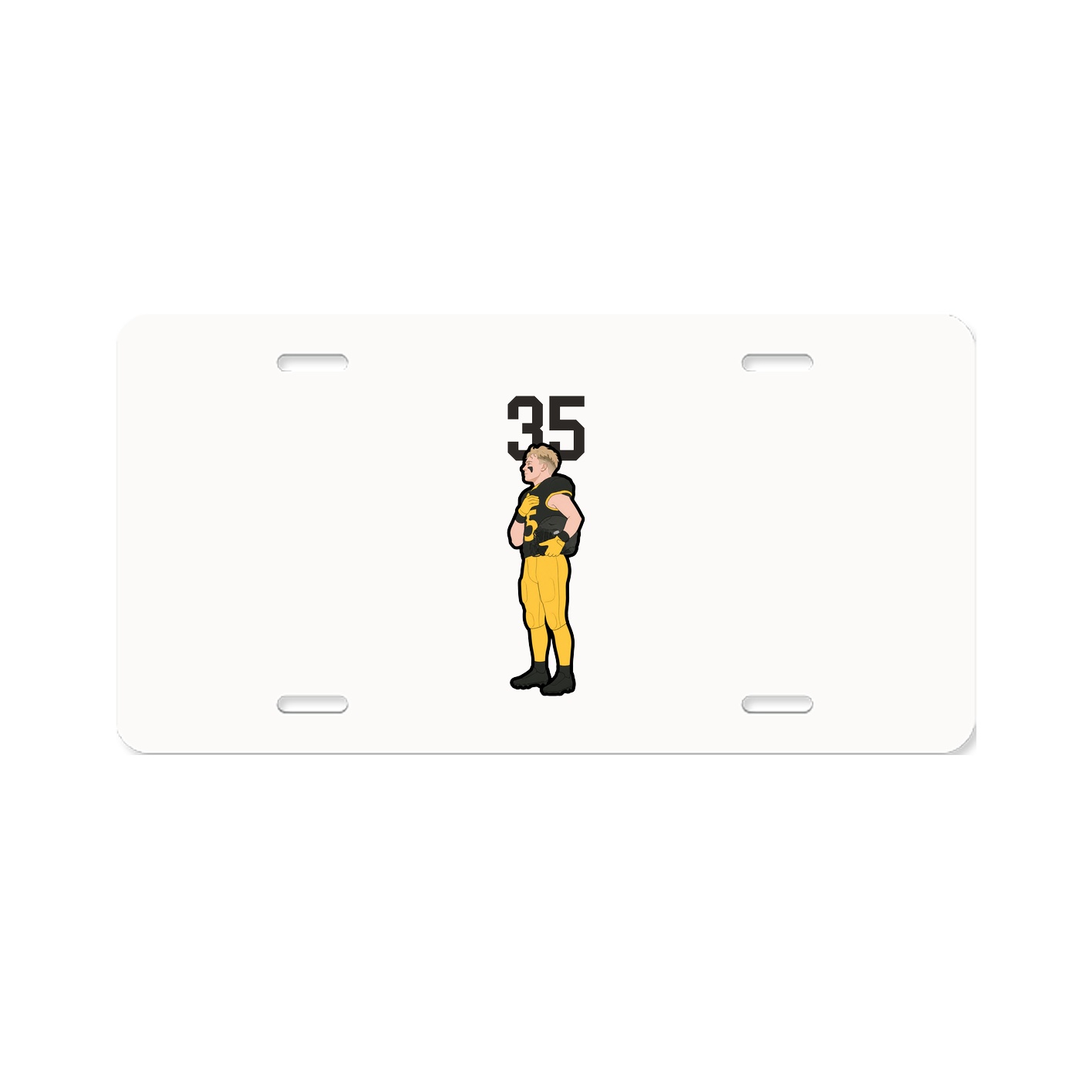 License Plate — Number Top in Classic