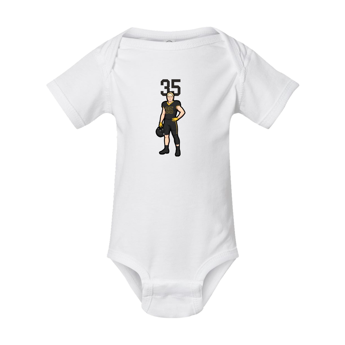 Baby Onesie — Number Top in White