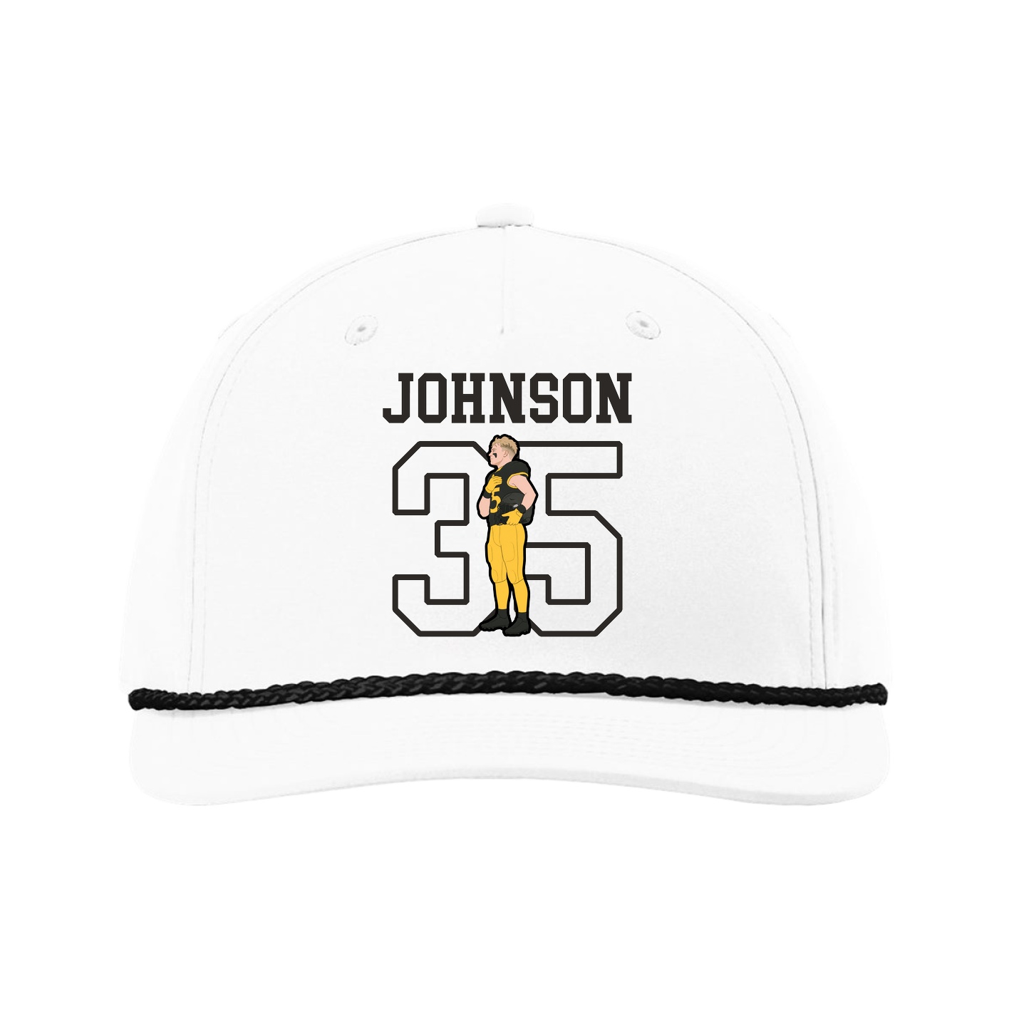 Five-Panel Classic Rope Cap — Shirsey in White