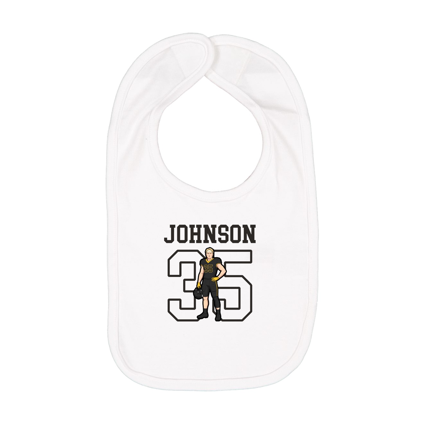 Infant Bib — Shirsey in White