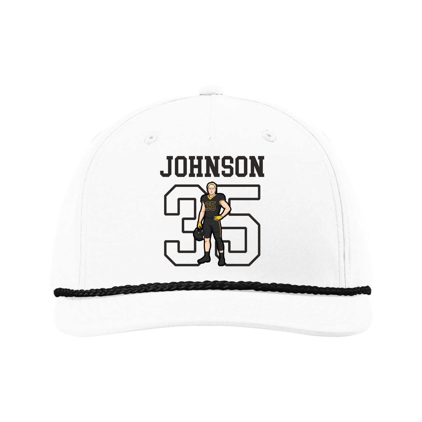 Five-Panel Classic Rope Cap — Shirsey in White
