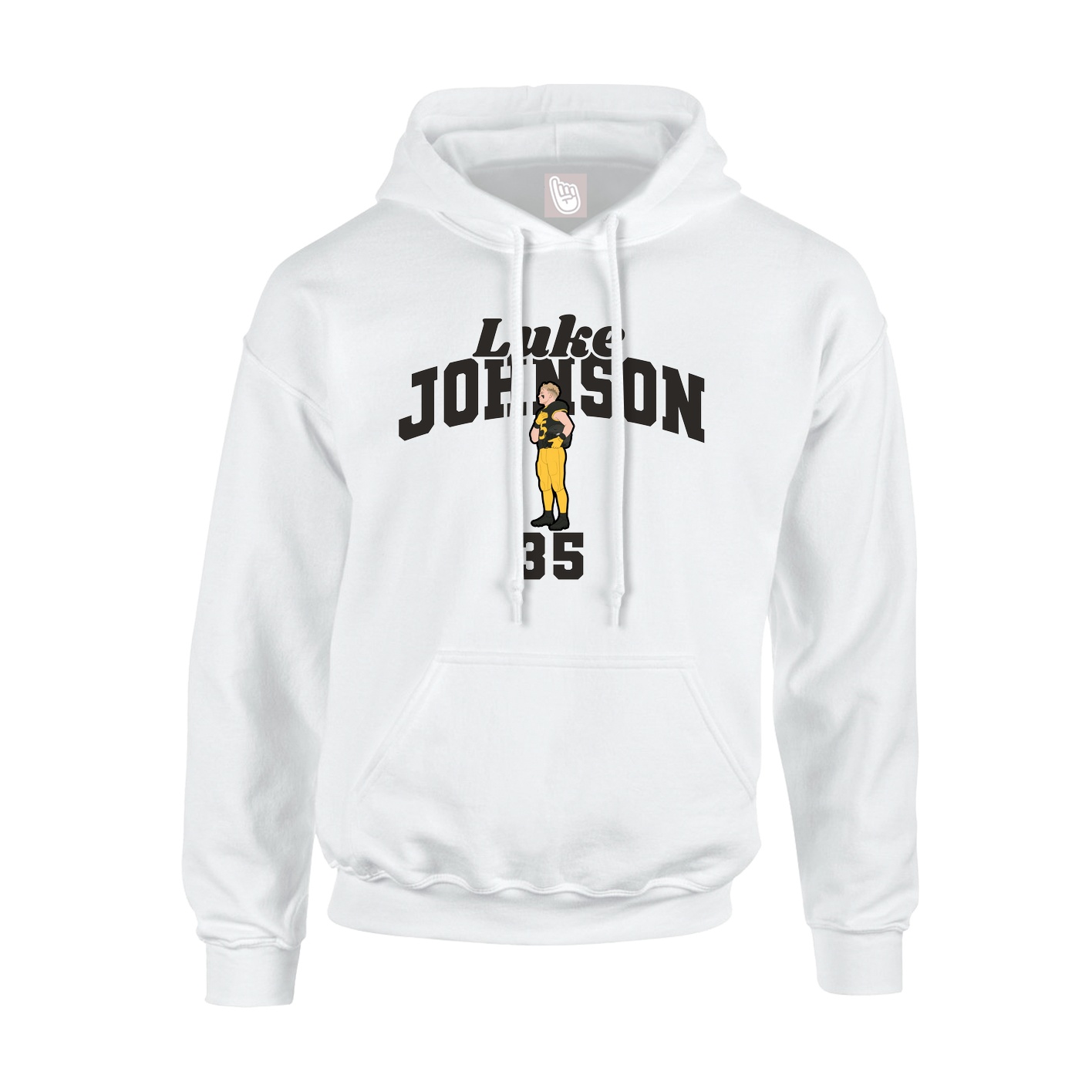Hoodie — Signature Arch in White