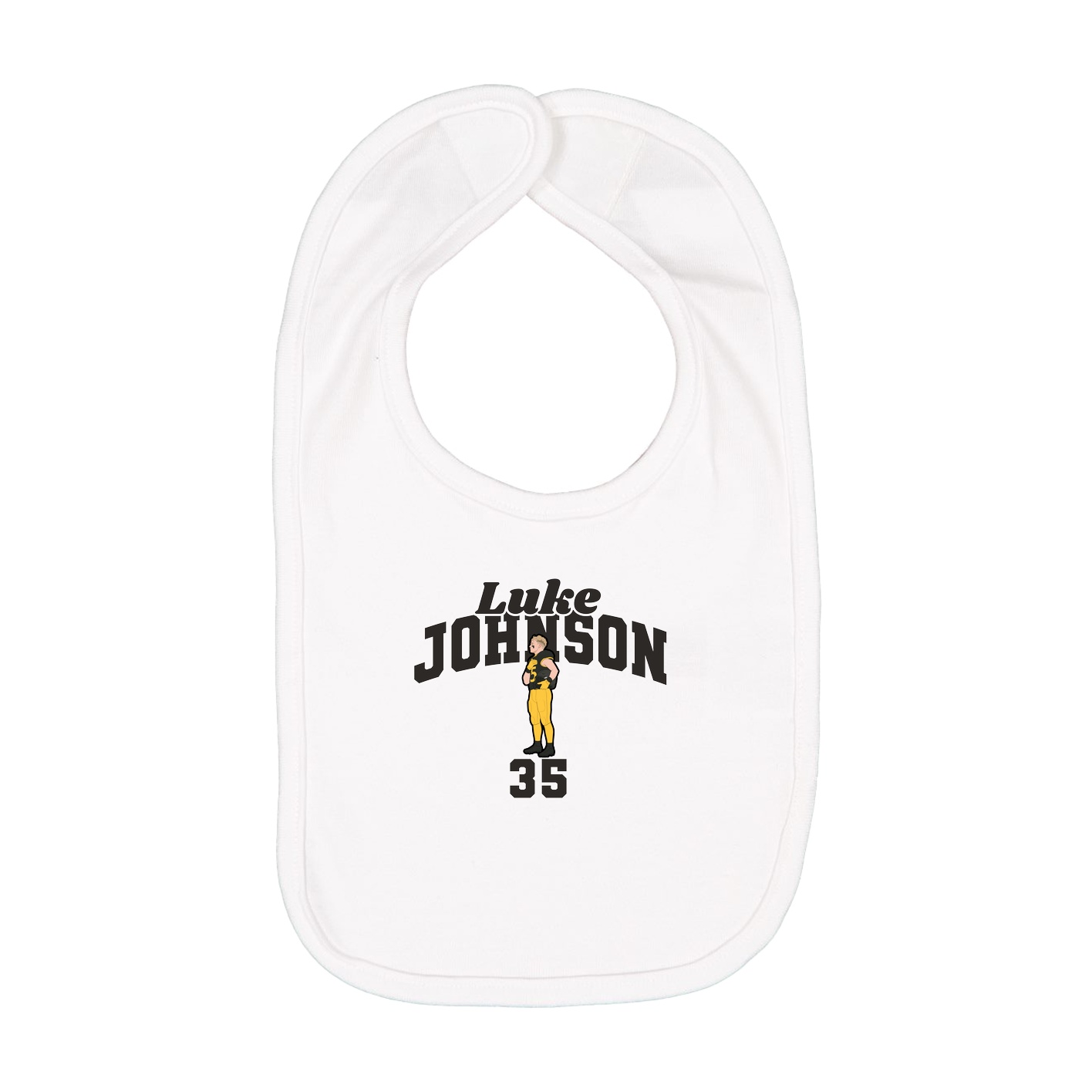Infant Bib — Signature Arch in White