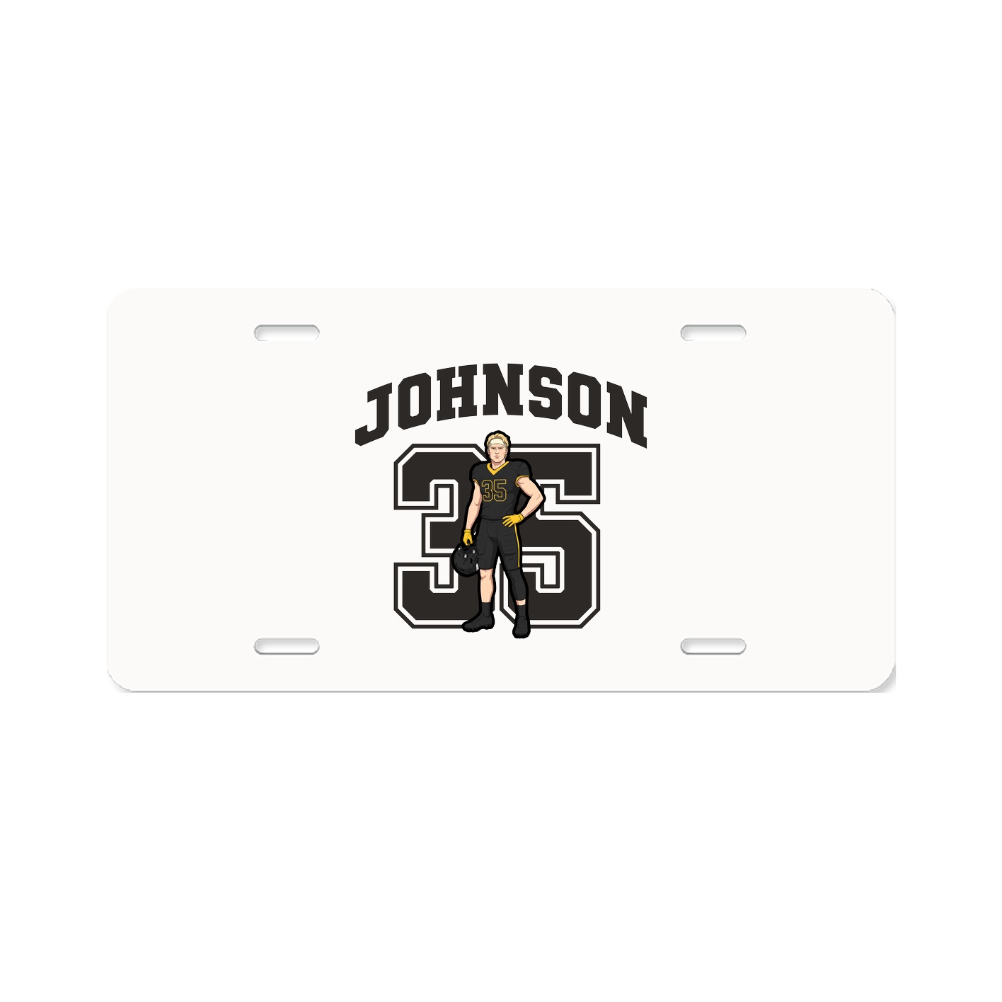 License Plate — Number in Classic