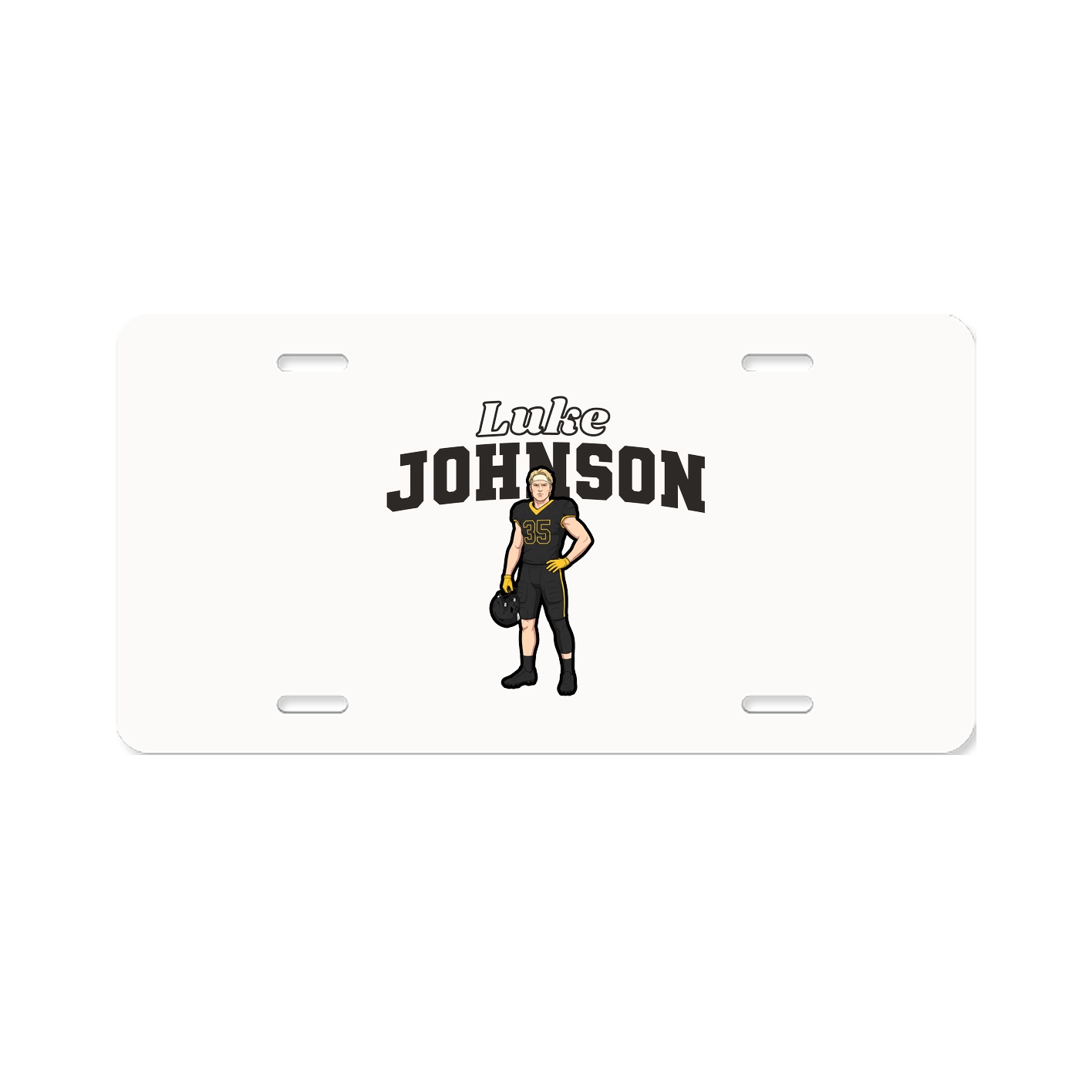 License Plate — Name Arch in Classic