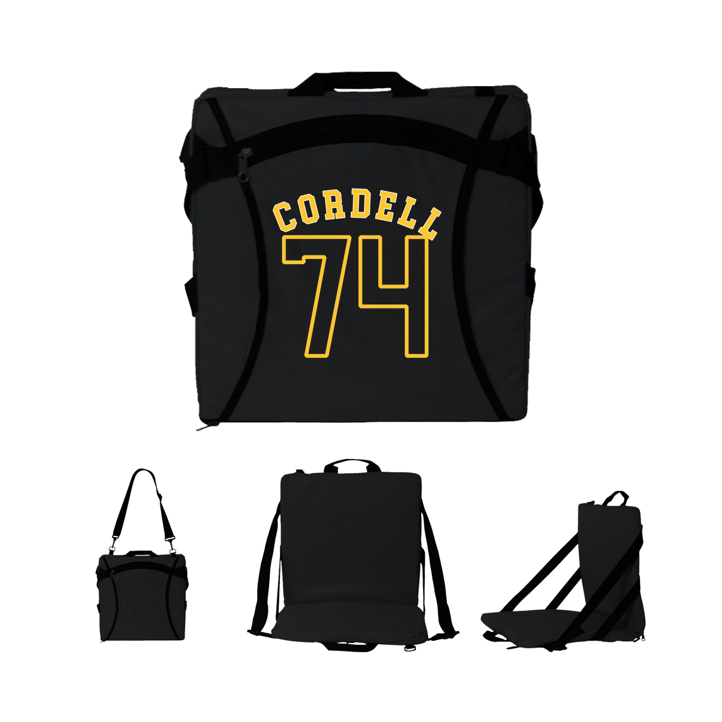 Folding Stadium Seat — Shirsey Arch in Black