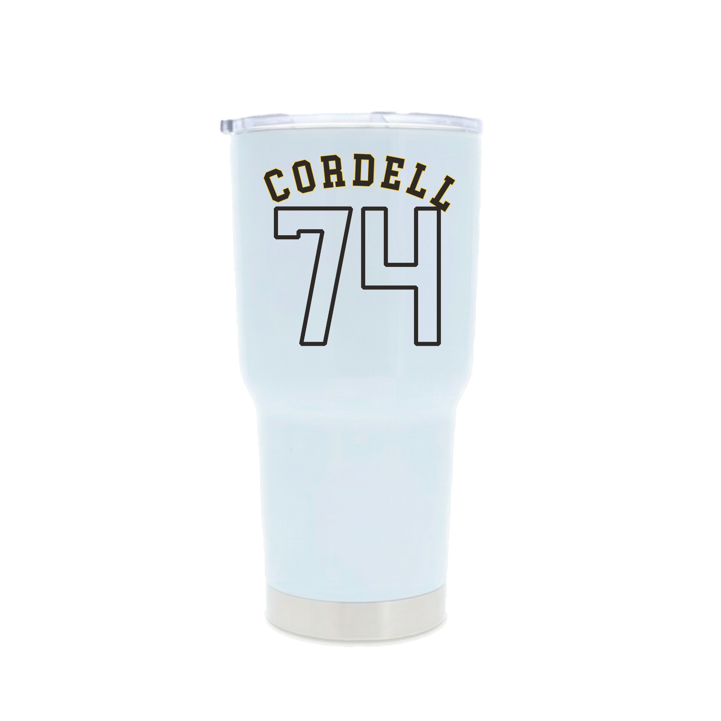 30oz Stainless Steel Tumbler — Shirsey Arch in White