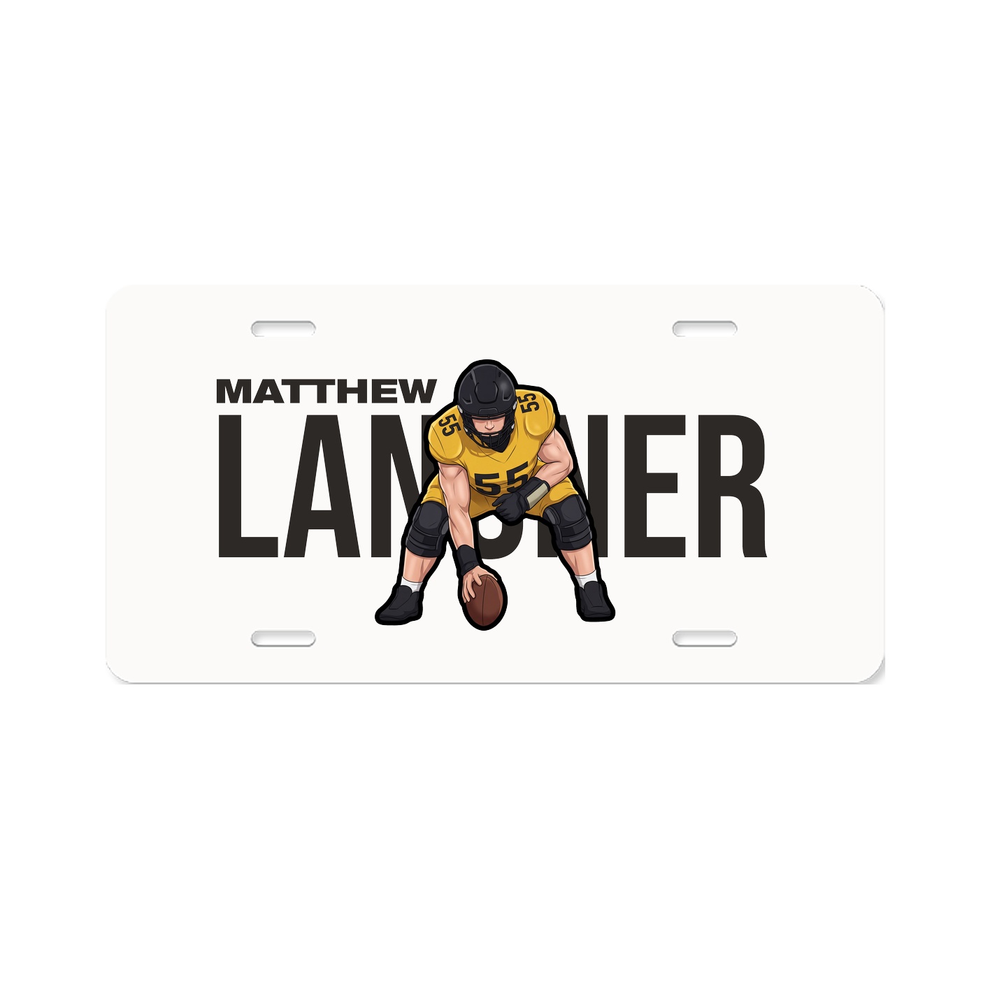 License Plate — Player Name in Classic