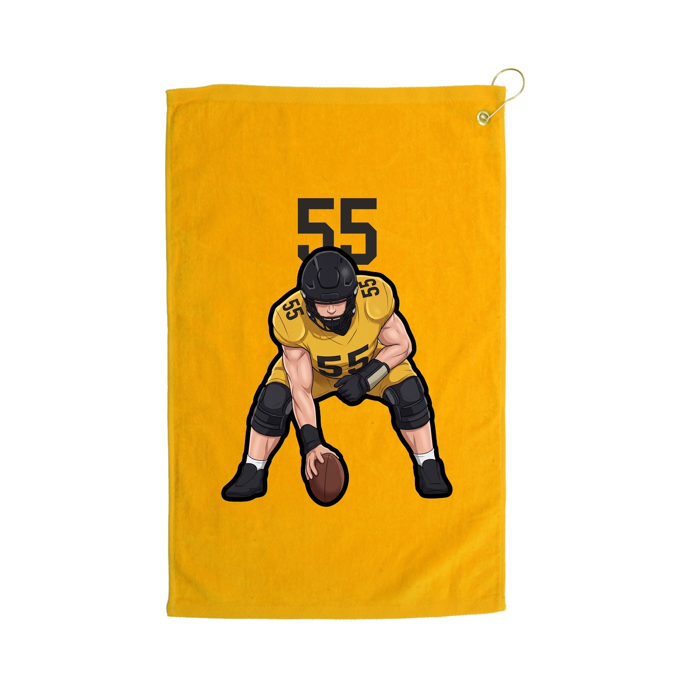 Golf Towel — Number Top in Gold