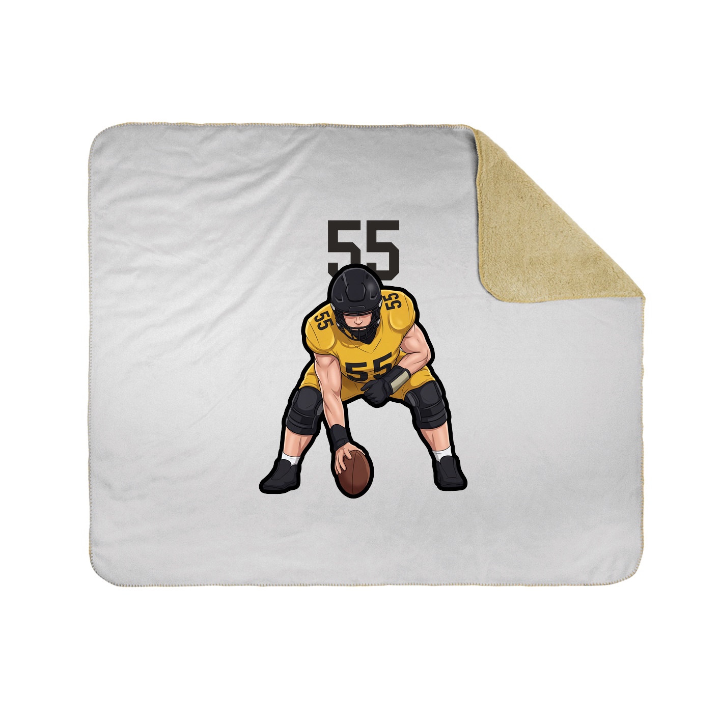 Throw Blanket — Number Top in White