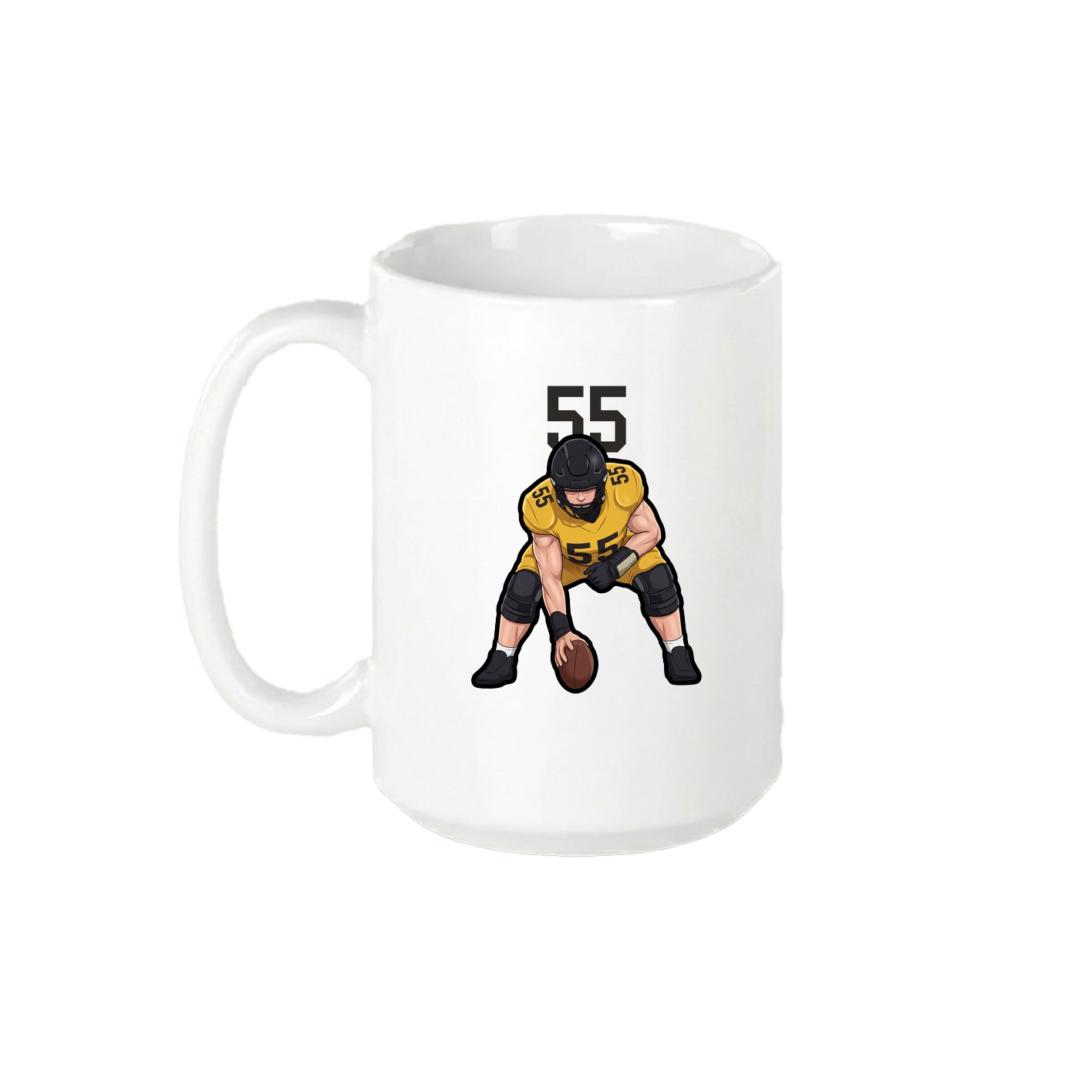 15oz Coffee Mug — Number Top in White