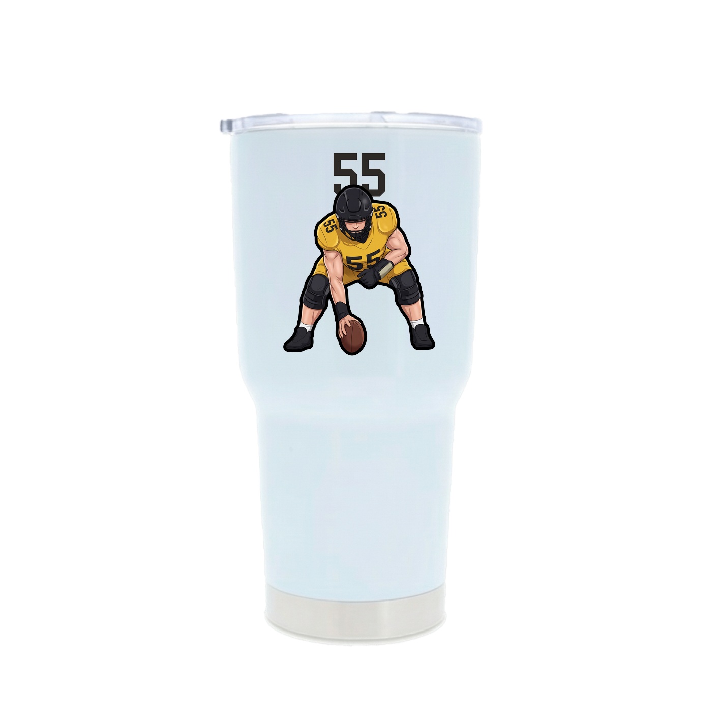 30oz Stainless Steel Tumbler — Number Top in White