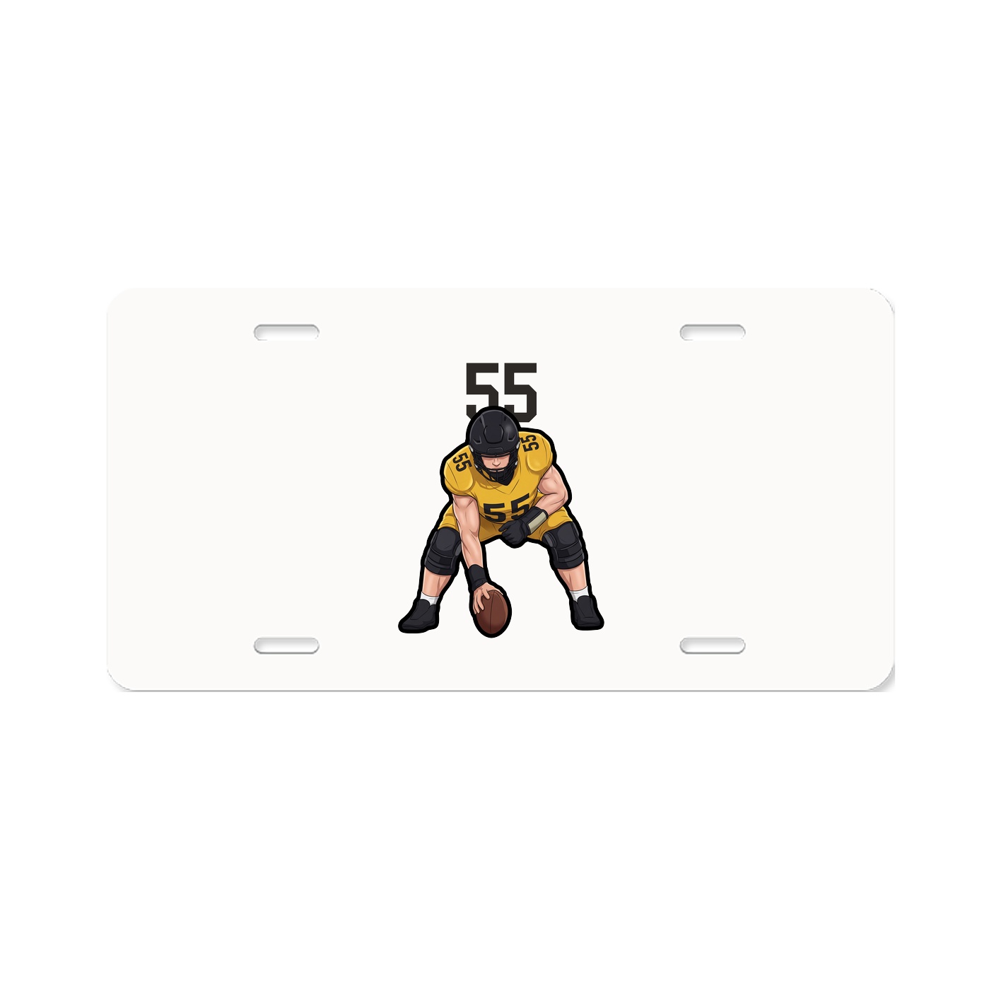 License Plate — Number Top in Classic