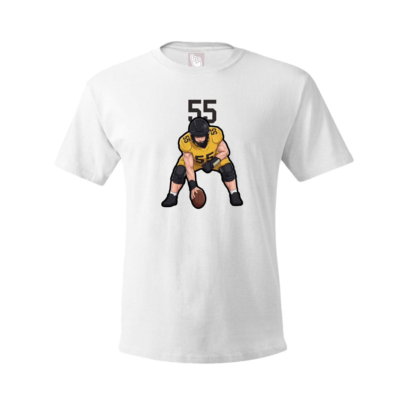 Youth Tee — Number Top in White