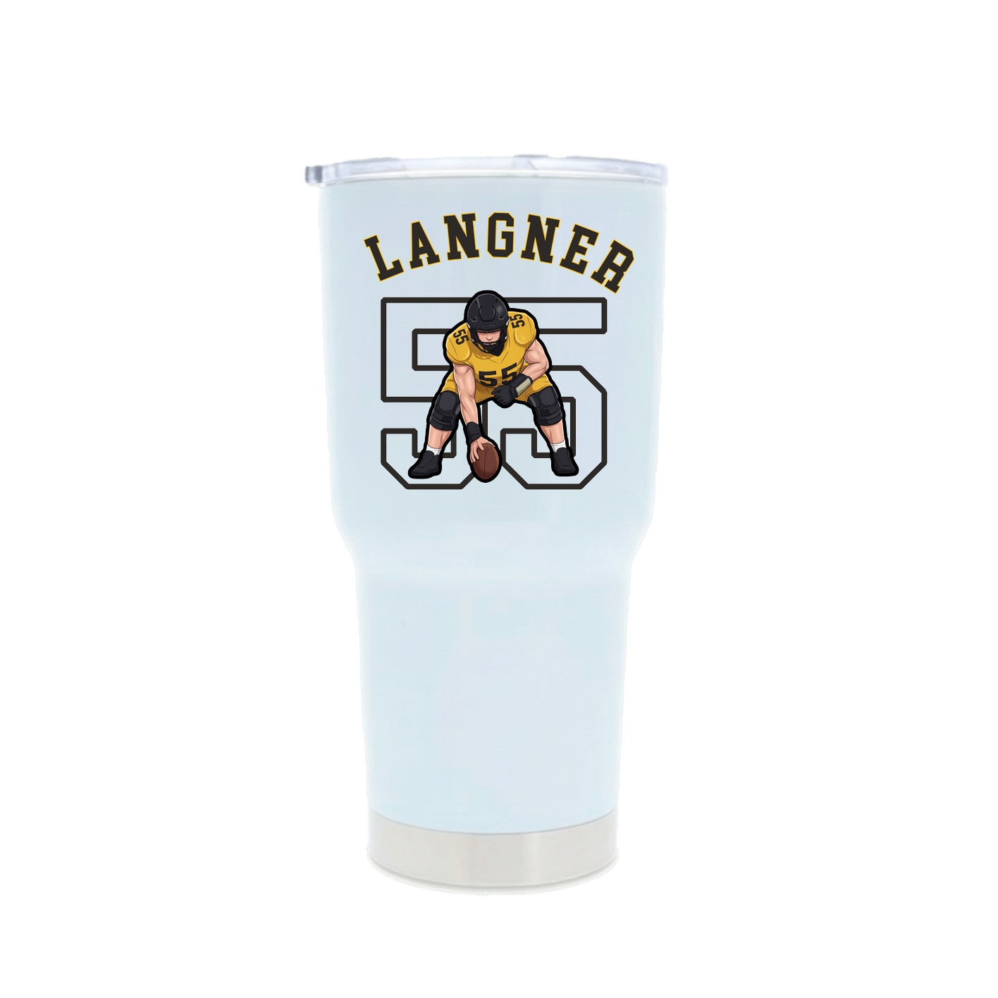 30oz Stainless Steel Tumbler — Shirsey Arch in White