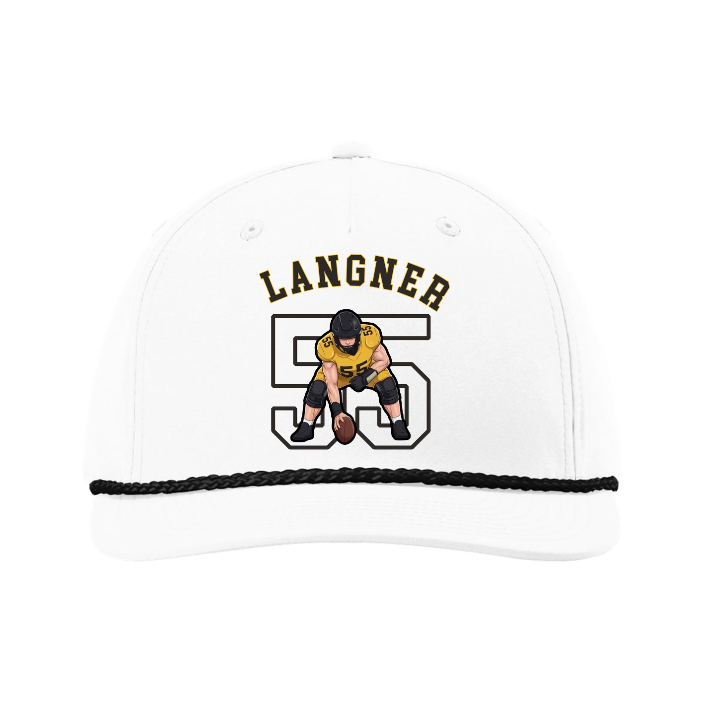 Five-Panel Classic Rope Cap — Shirsey Arch in White