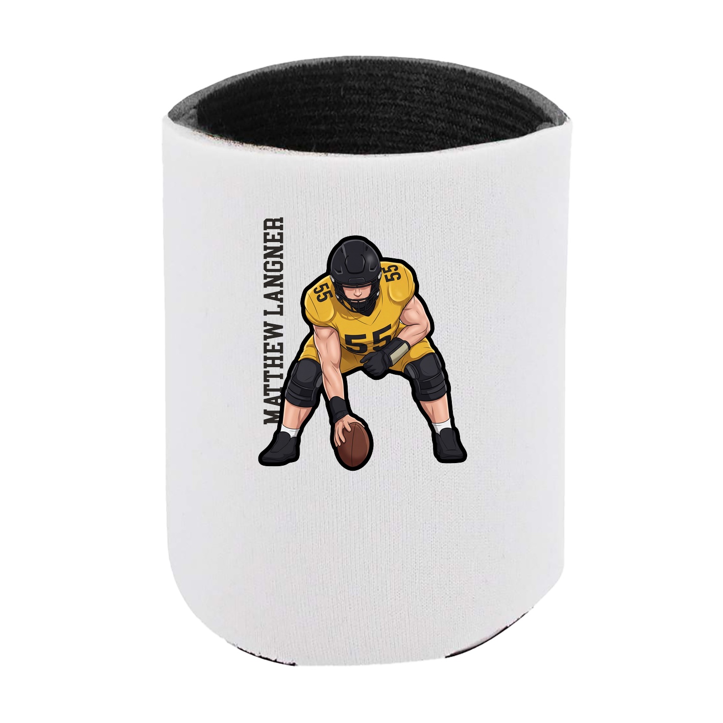 Can Holder — Name Vertical in White