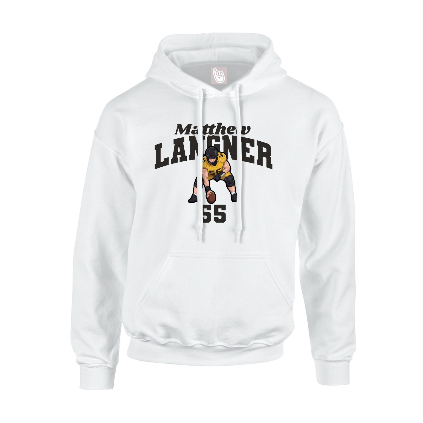 Hoodie — Signature Arch in White