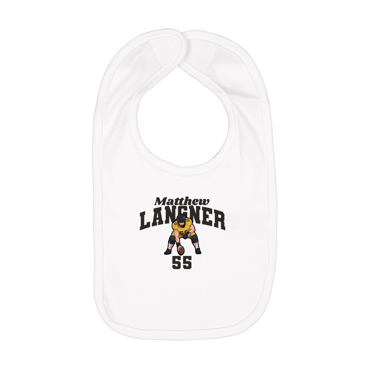 Infant Bib — Signature Arch in White
